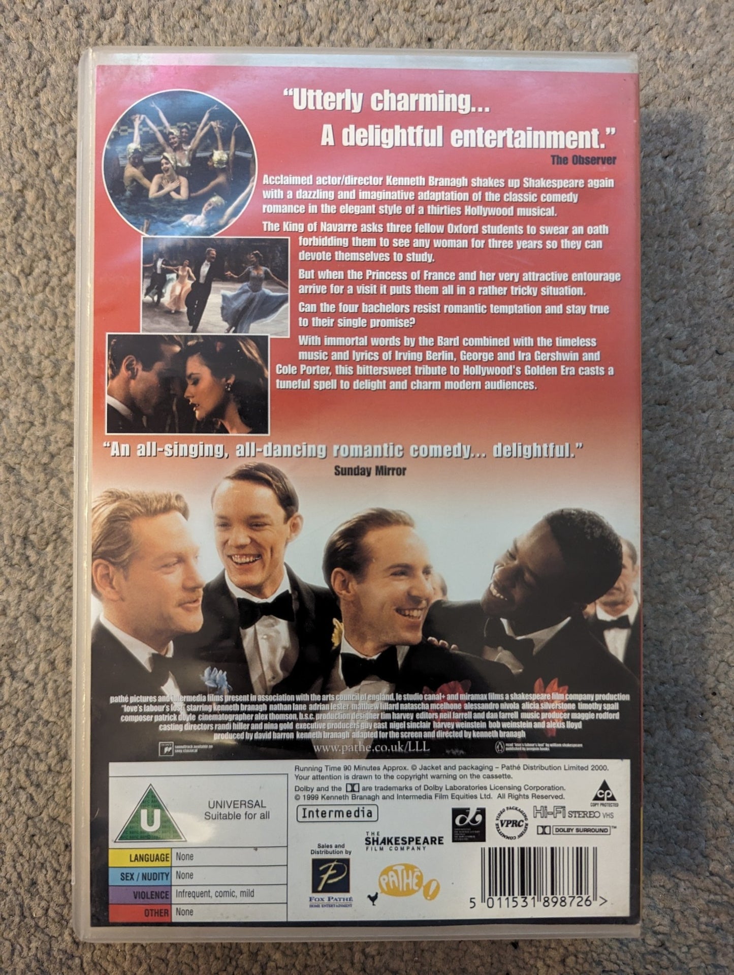 Love's Labours Lost (2000) VHS Video Ex Rental - Flippin Retro Video Shop