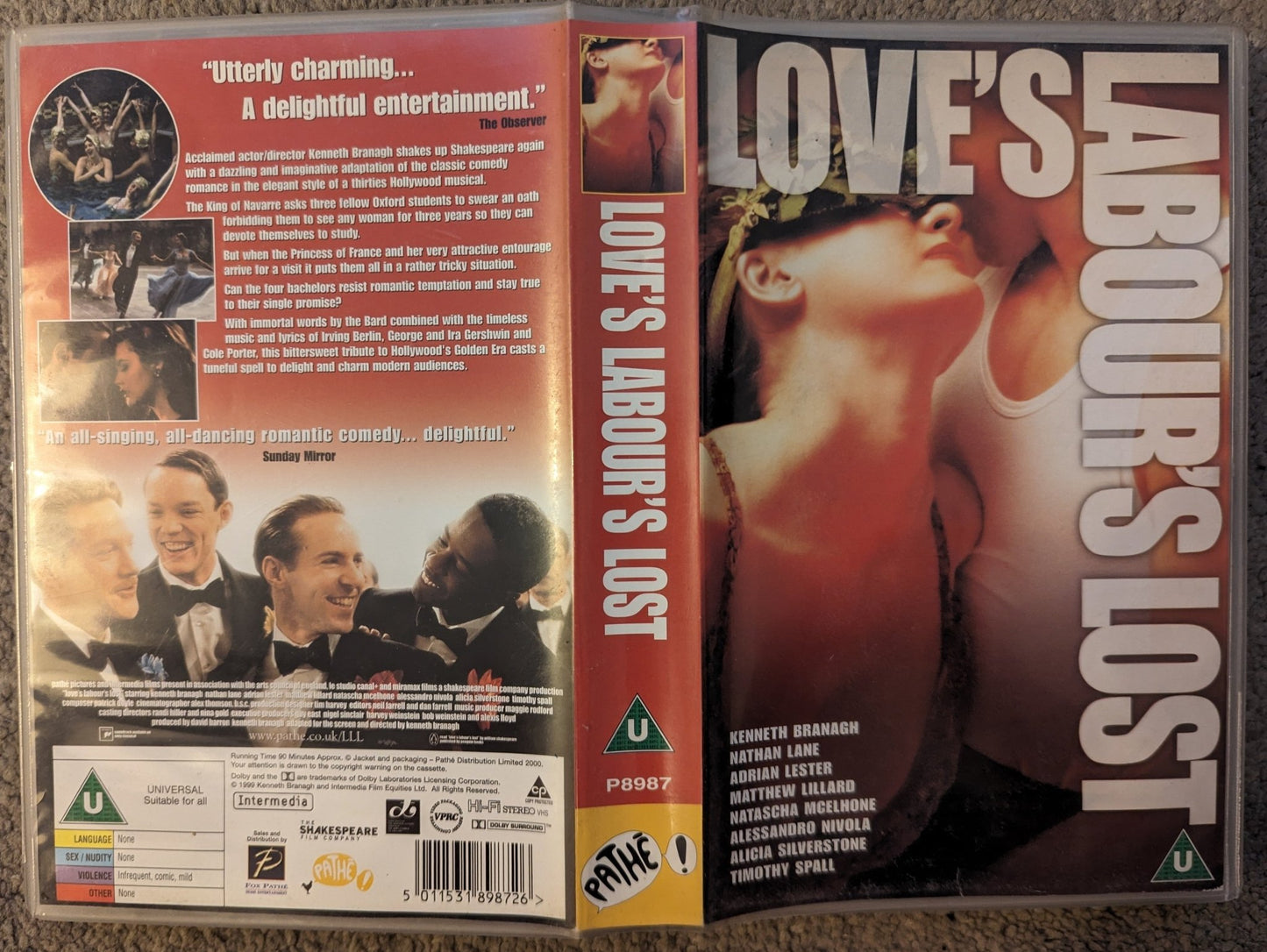 Love's Labours Lost (2000) VHS Video Ex Rental - Flippin Retro Video Shop