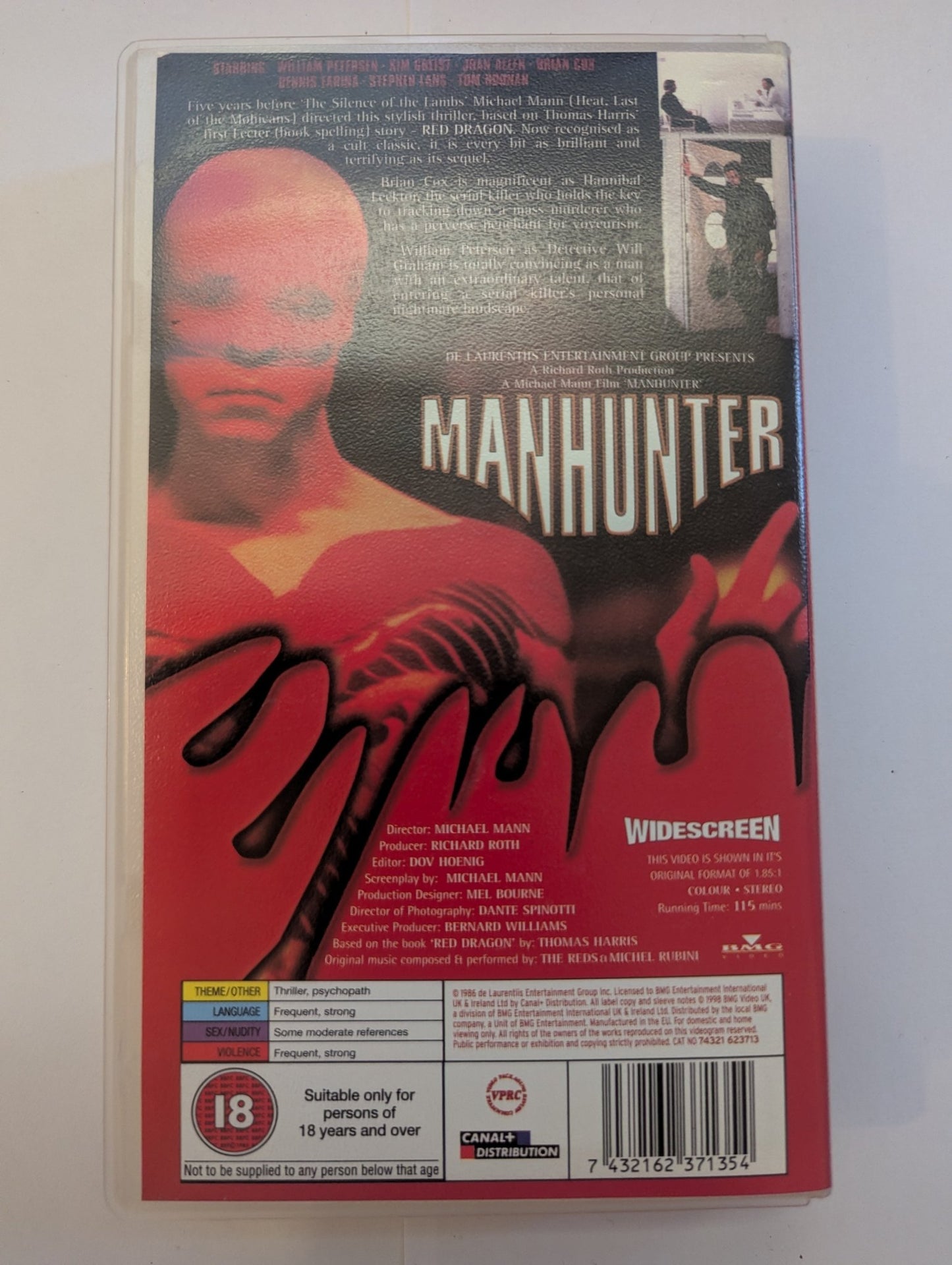 Manhunter (1986) VHS Video Wide - screen - Flippin Retro Video Shop