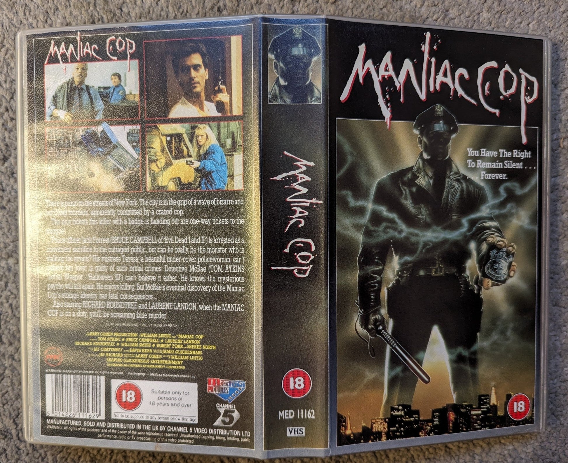 Manic Cop VHS (1994) VHS Video - Flippin Retro Video Shop