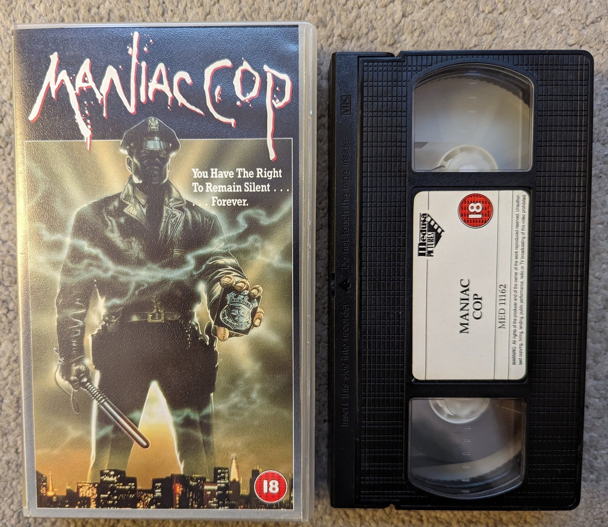 Manic Cop VHS (1994) VHS Video - Flippin Retro Video Shop