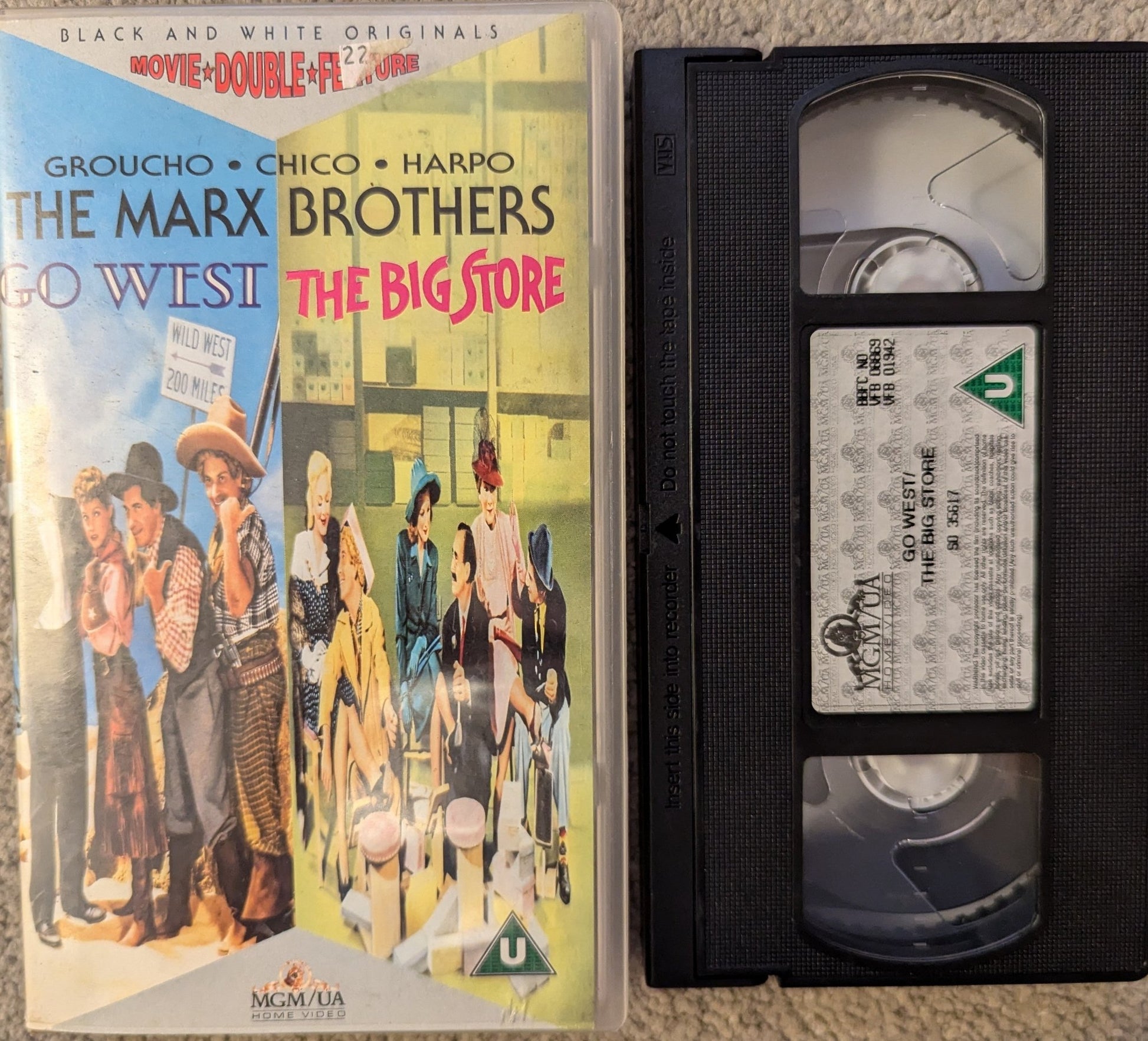 Marx Brothers The Big Store / Go West VHS Video - Flippin Retro Video Shop