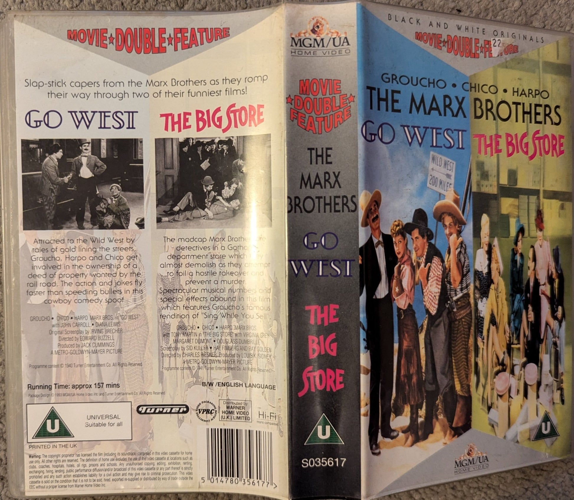 Marx Brothers The Big Store / Go West VHS Video - Flippin Retro Video Shop