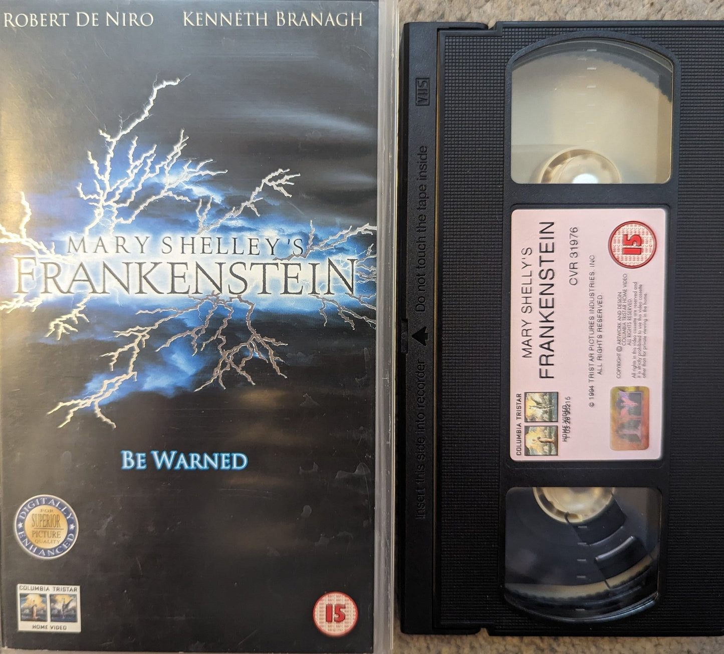 Mary Shelley's Frankenstein (1994) VHS Video (Shiny Cover) - Flippin Retro Video Shop