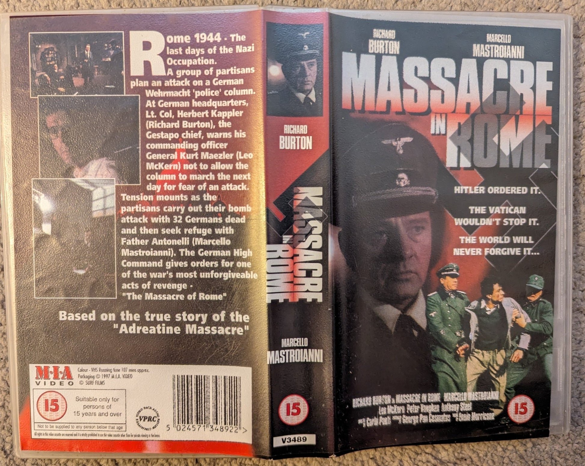 Massacre In Rome VHS Video - Flippin Retro Video Shop