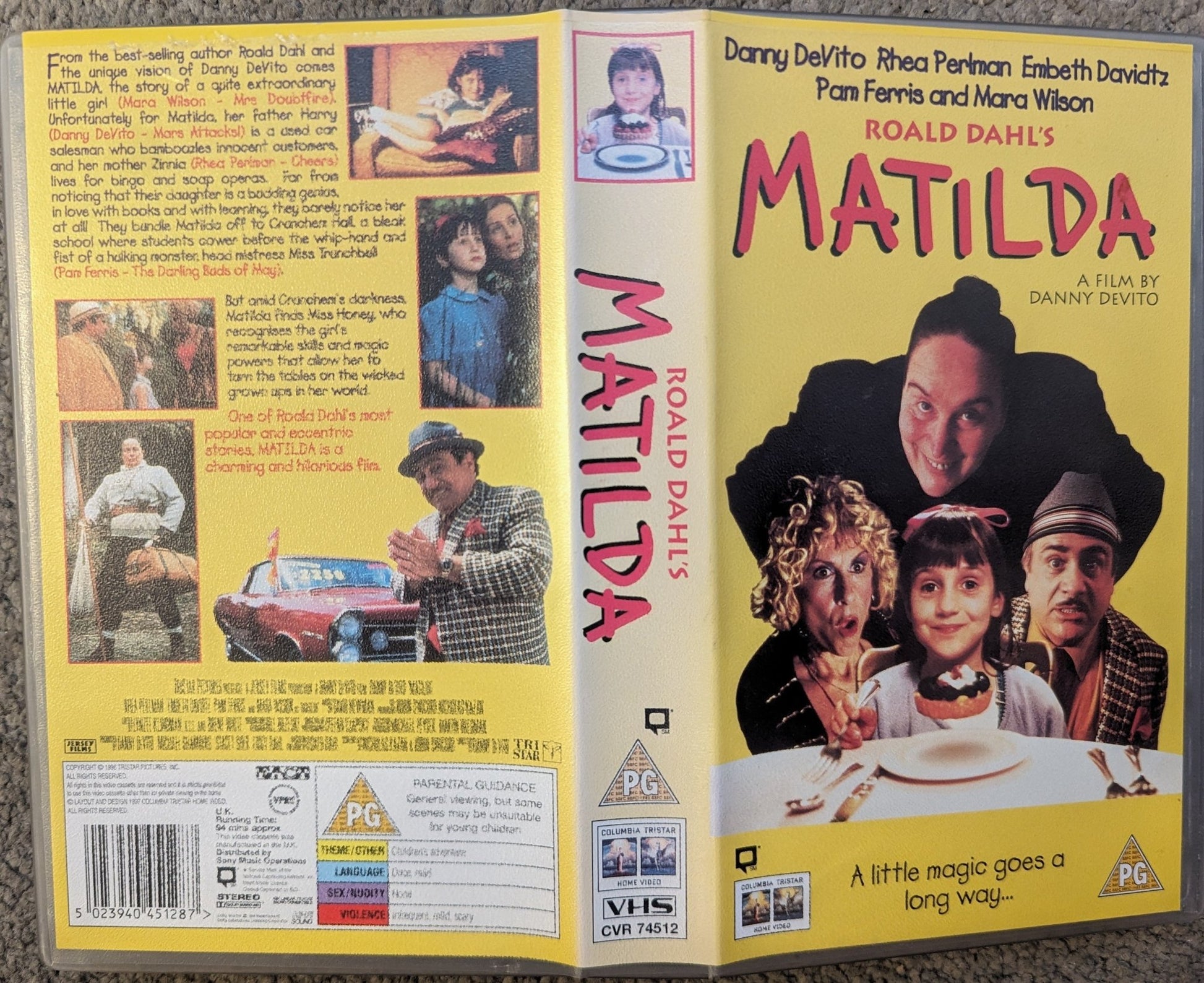 Matilda (1996) VHS Video (Blue Tape) - Flippin Retro Video Shop