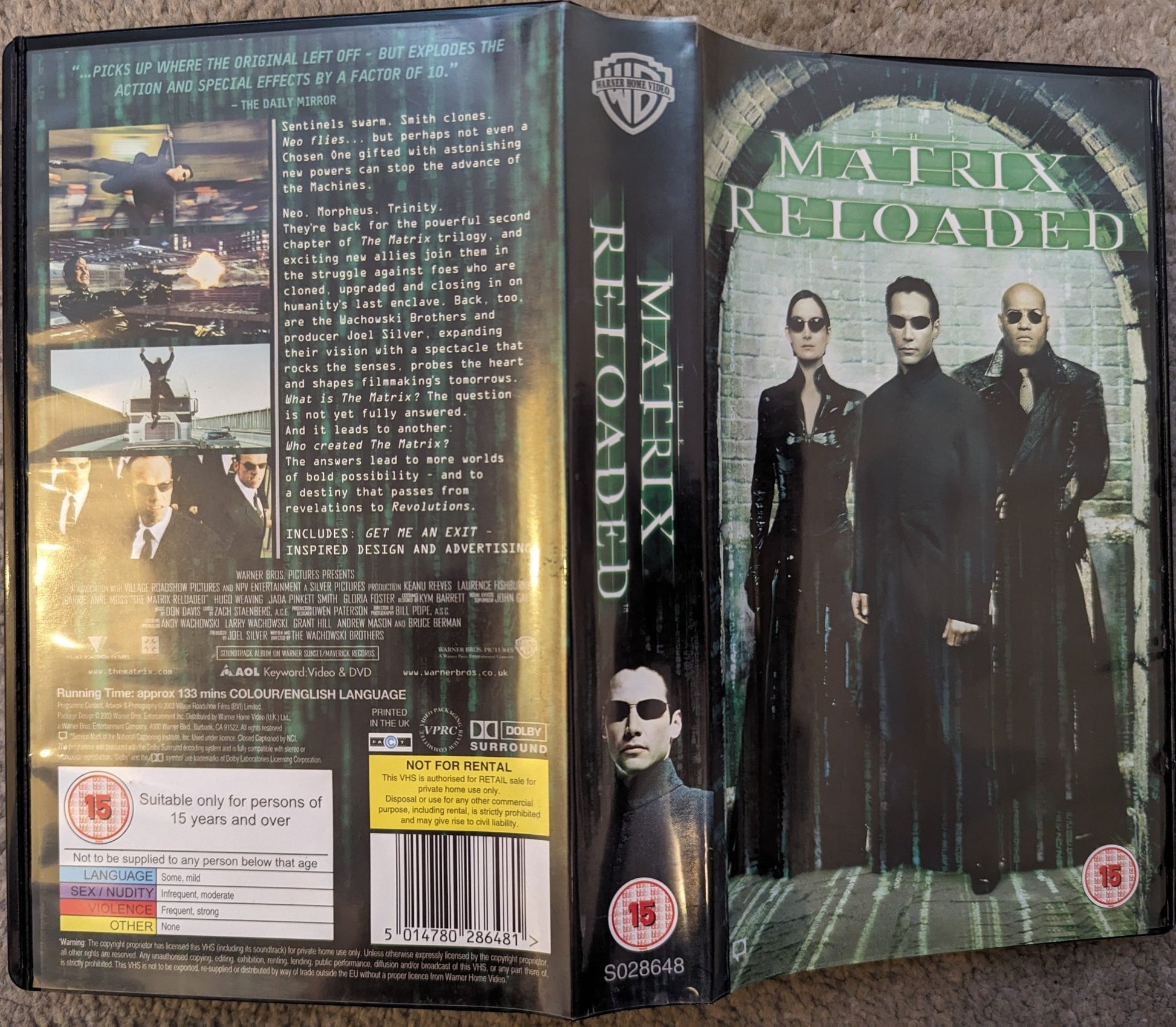 Matrix Reloaded (2003) VHS Video *Sealed* - Flippin Retro Video Shop