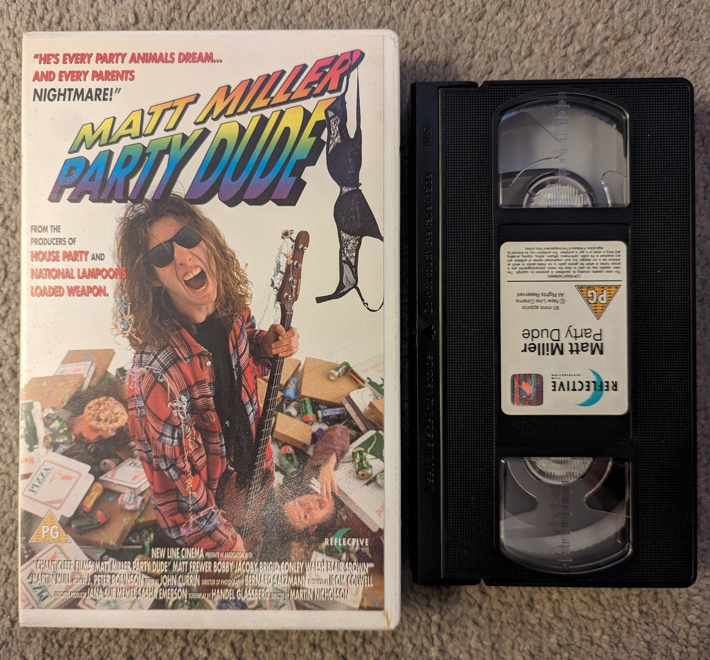 Matt Miller Party Dude (1994) VHS Ex Rental - Flippin Retro Video Shop