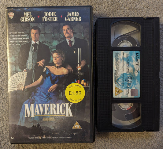 Maverick (1994) VHS Video Ex Rental - Flippin Retro Video Shop