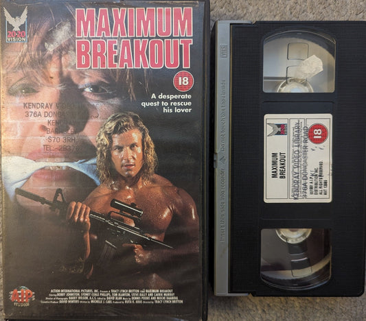 Maximum Breakout (1991) VHS Video Ex Rental - Flippin Retro Video Shop