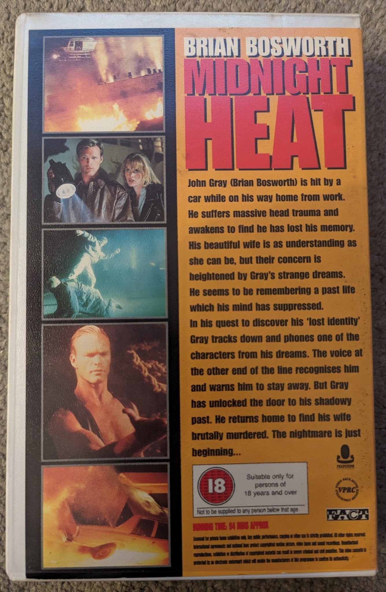 Midnight Heat (1996) VHS Video Ex Rental - Flippin Retro Video Shop