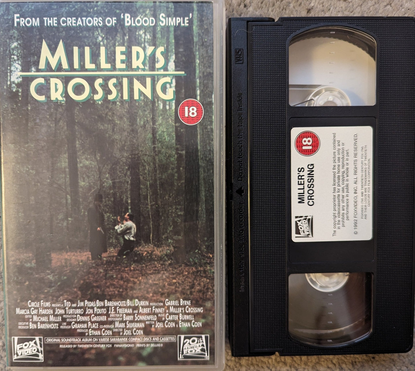 Millers Crossing (1990) VHS Video - Flippin Retro Video Shop