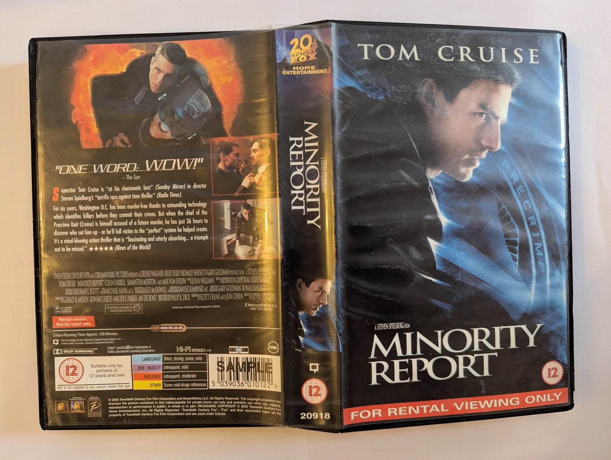 Minority Report (2002) VHS Video Ex Rental SAMPLE - Flippin Retro Video Shop