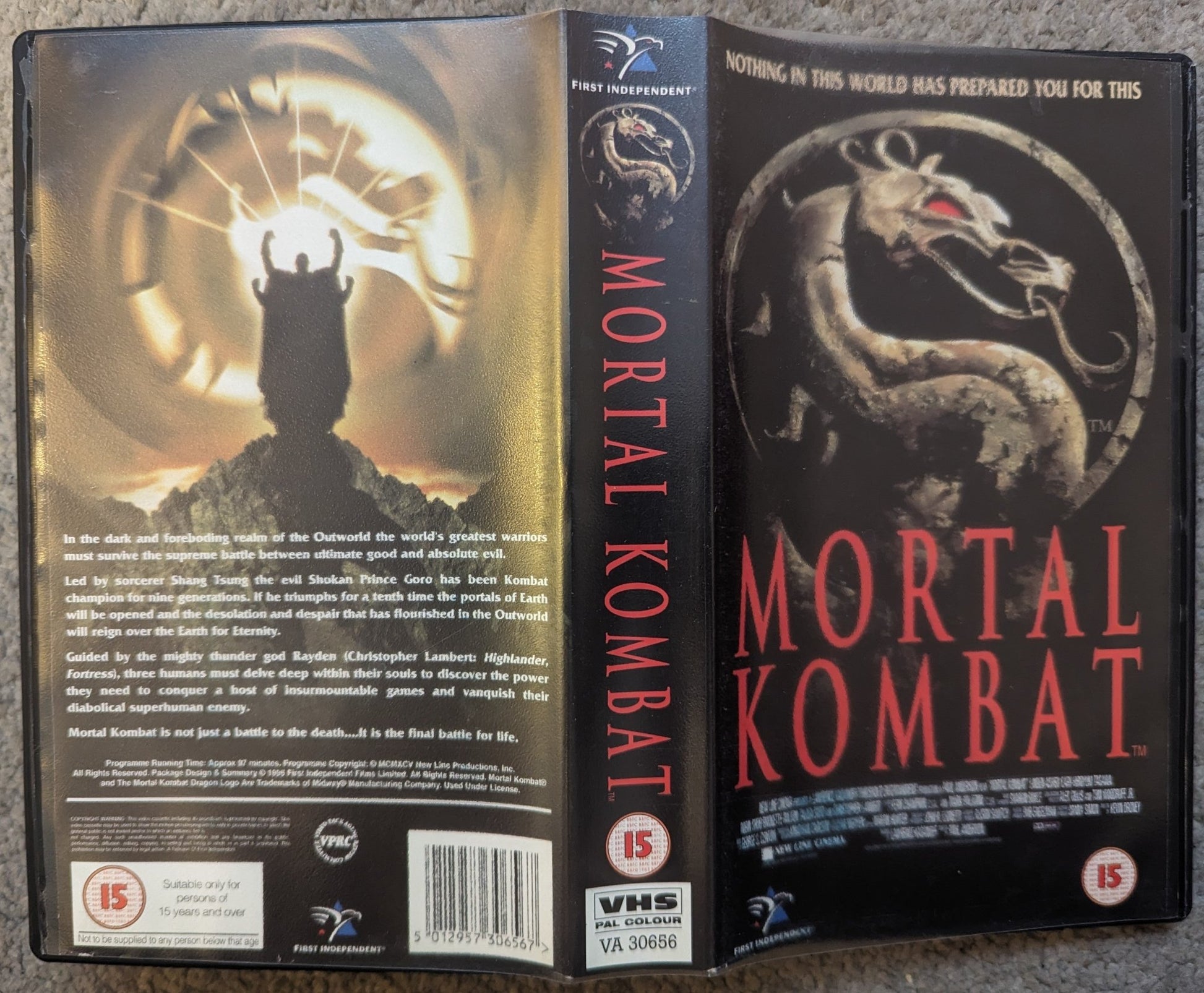 Mortal Kombat (1995) VHS Video - Flippin Retro Video Shop