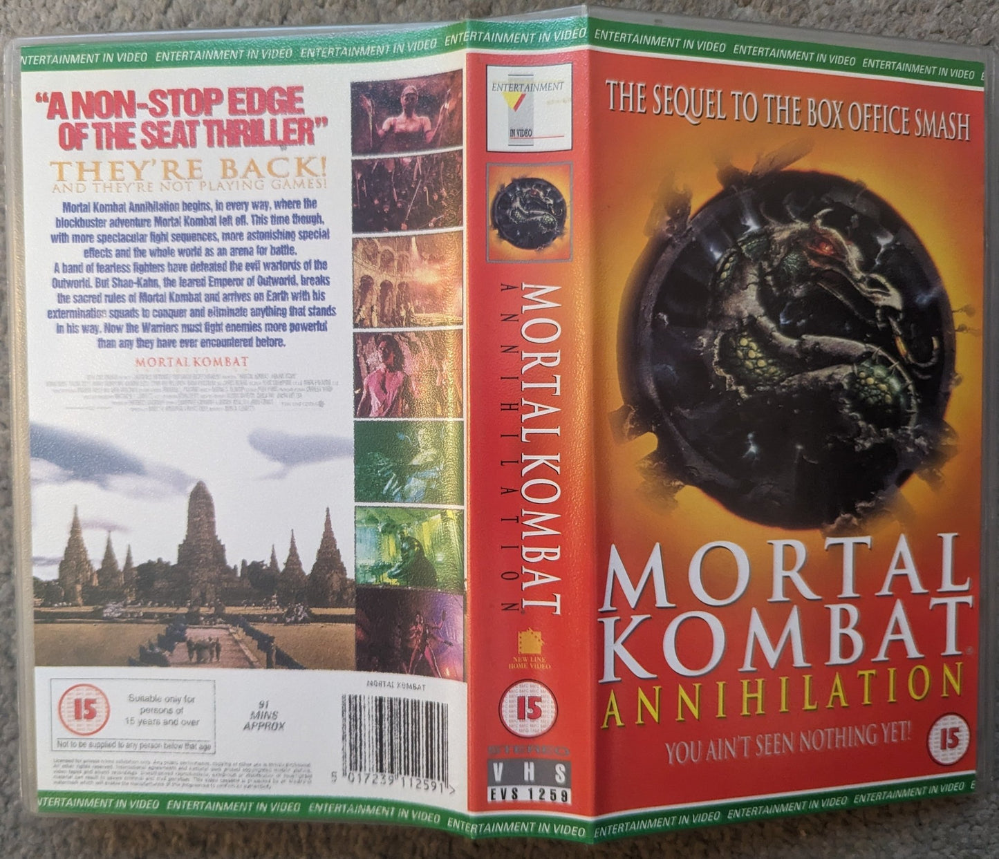 Mortal Kombat Annihilation (1997) VHS Video - Flippin Retro Video Shop