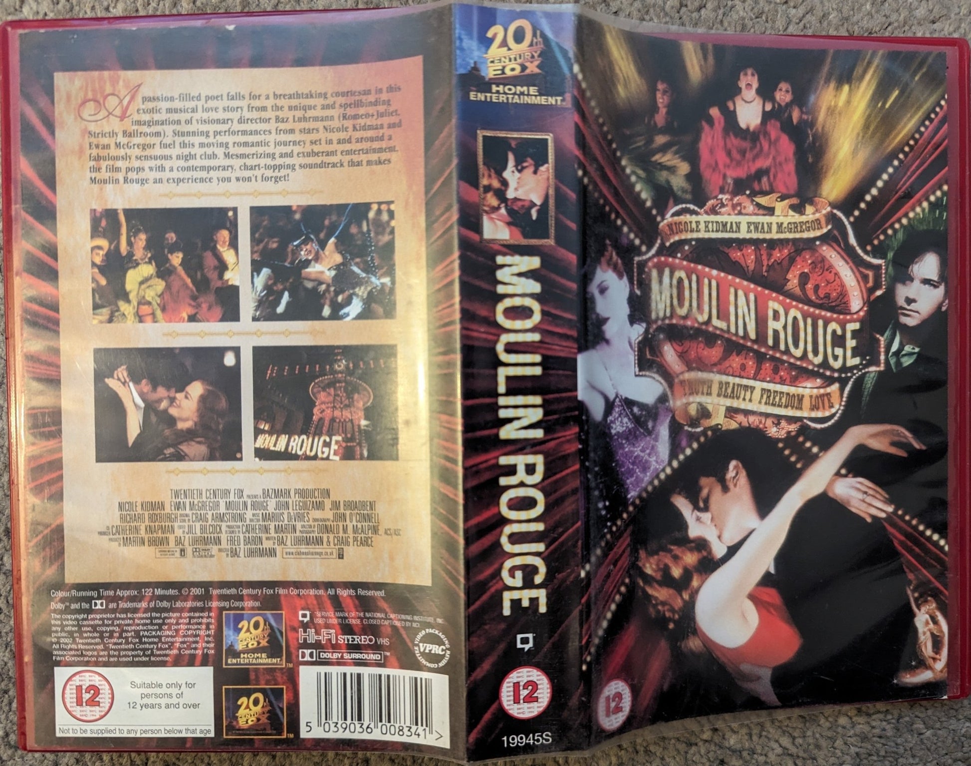 Moulin Rouge (2001) VHS Video (Red Case) - Flippin Retro Video Shop