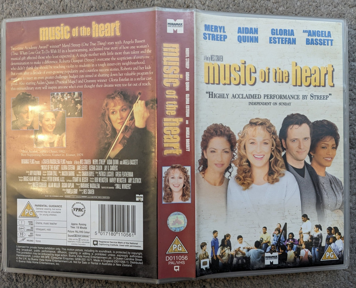 Music Of The Heart (1999) VHS Video Ex Rental - Flippin Retro Video Shop