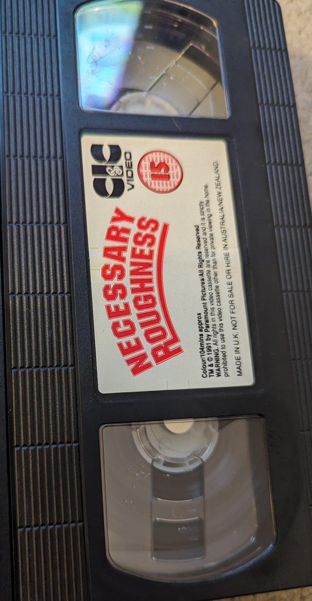 Necessary Roughness (1991) VHS Video Ex Rental - Flippin Retro Video Shop