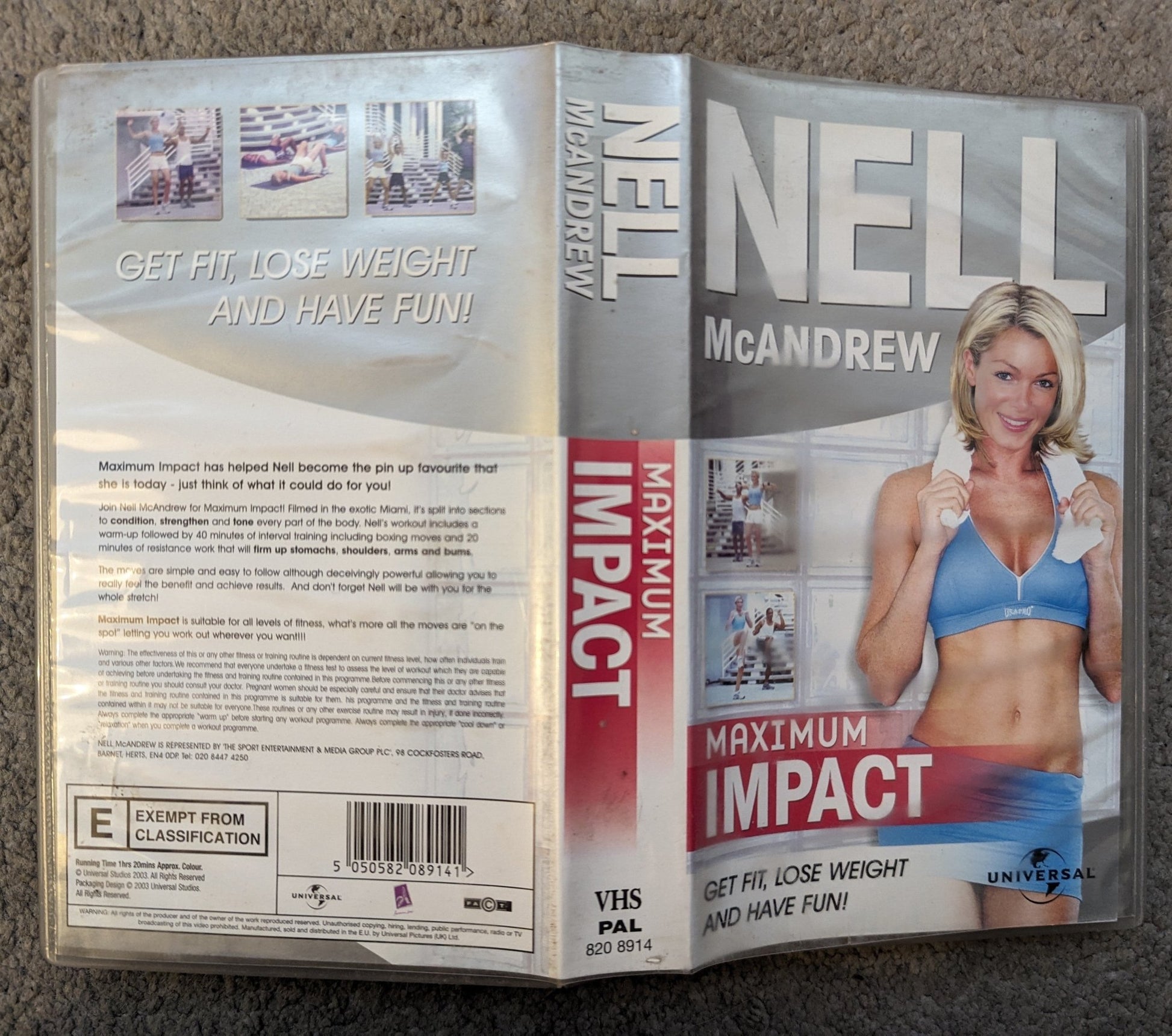 Nell McAndrew Maximum Impact (2003) VHS Video - Flippin Retro Video Shop