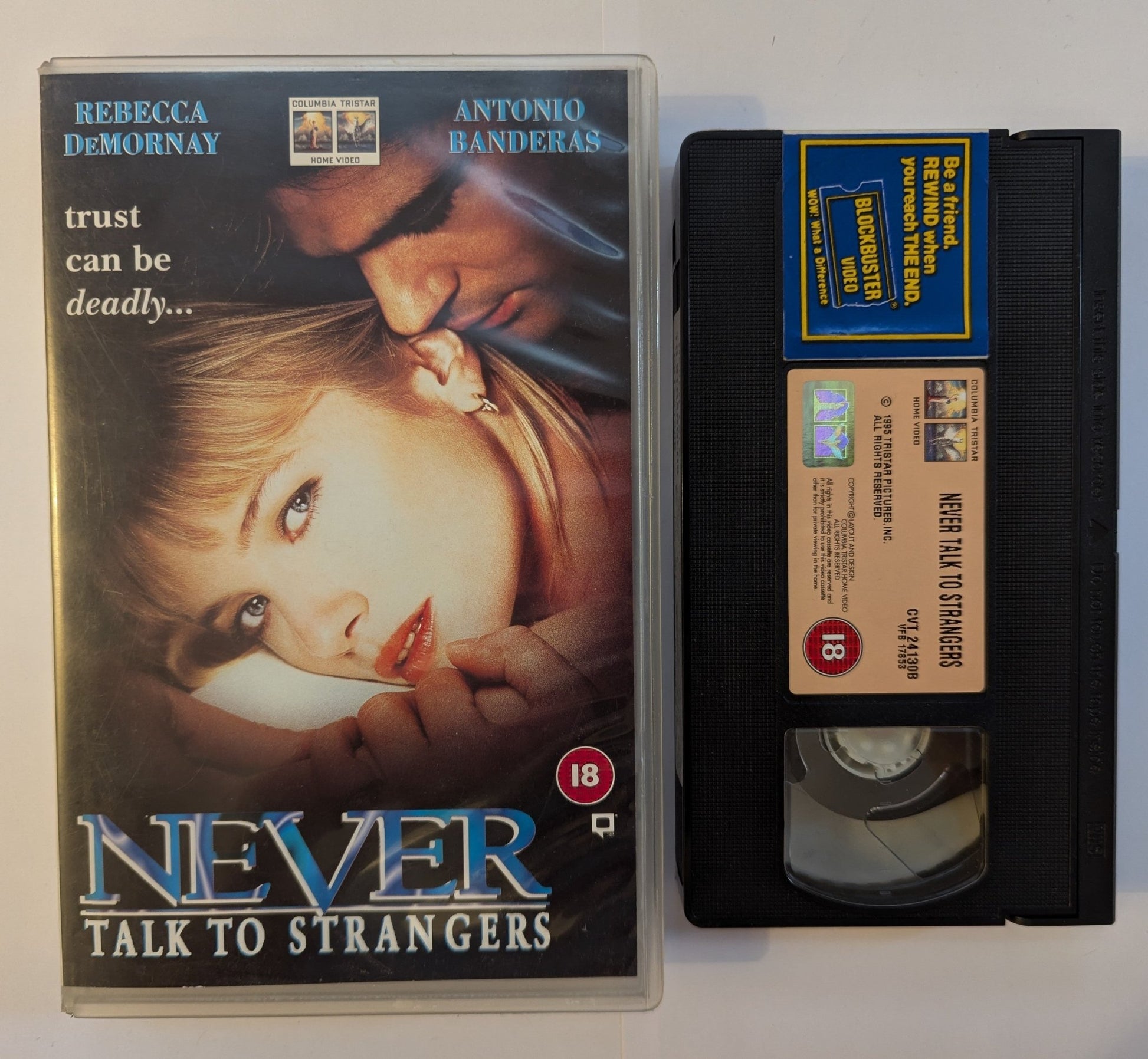 Never Talk To Strangers (1995) VHS Video Ex Rental - Flippin Retro Video Shop