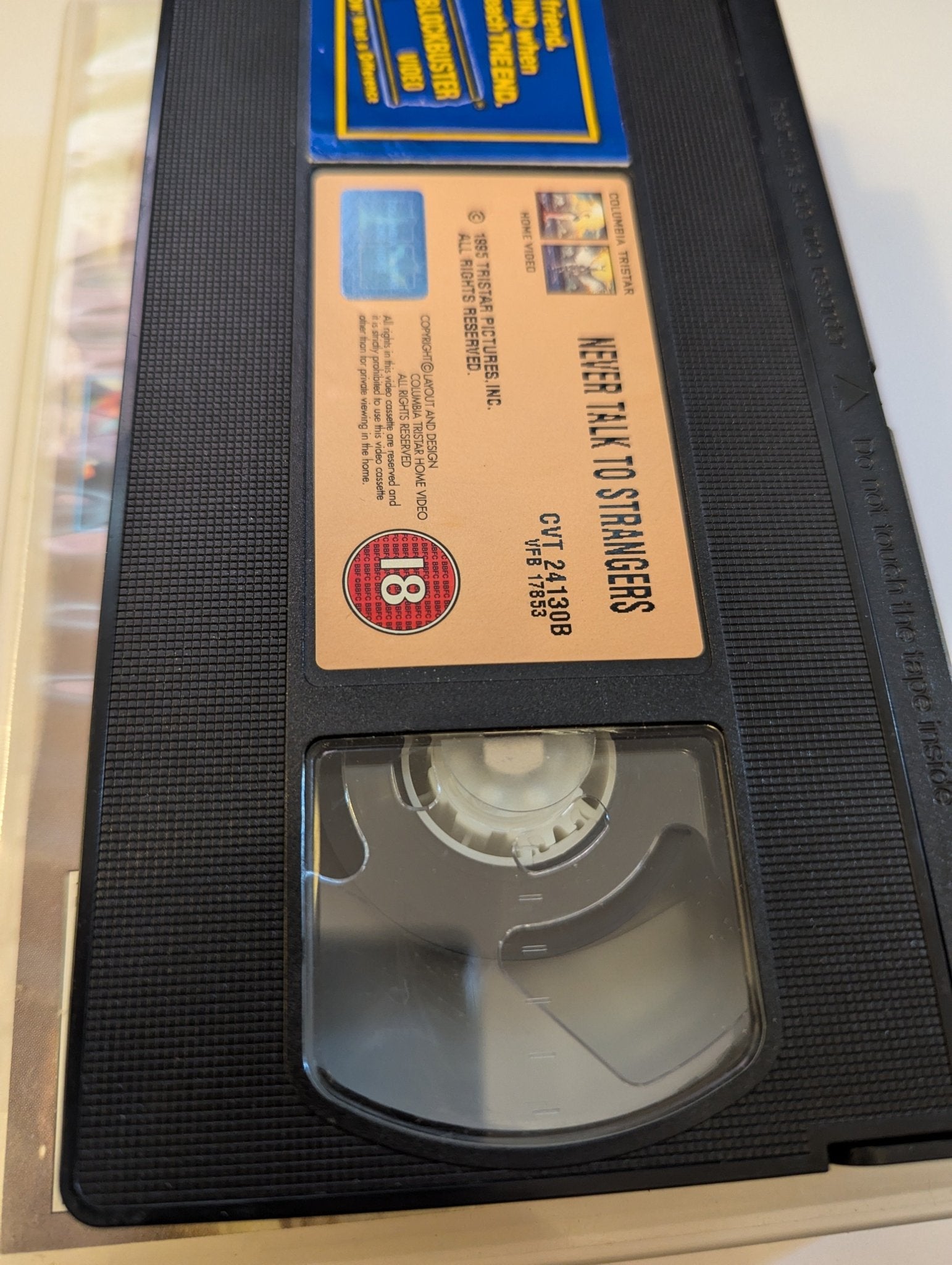 Never Talk To Strangers (1995) VHS Video Ex Rental - Flippin Retro Video Shop