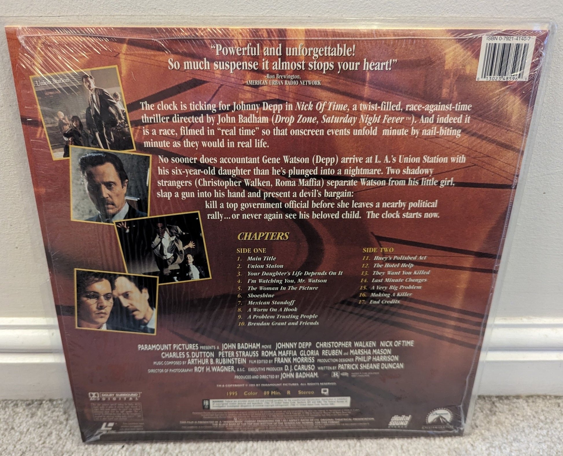 Nick Of Time (1995) Laserdisc NTSC - Flippin Retro Video Shop