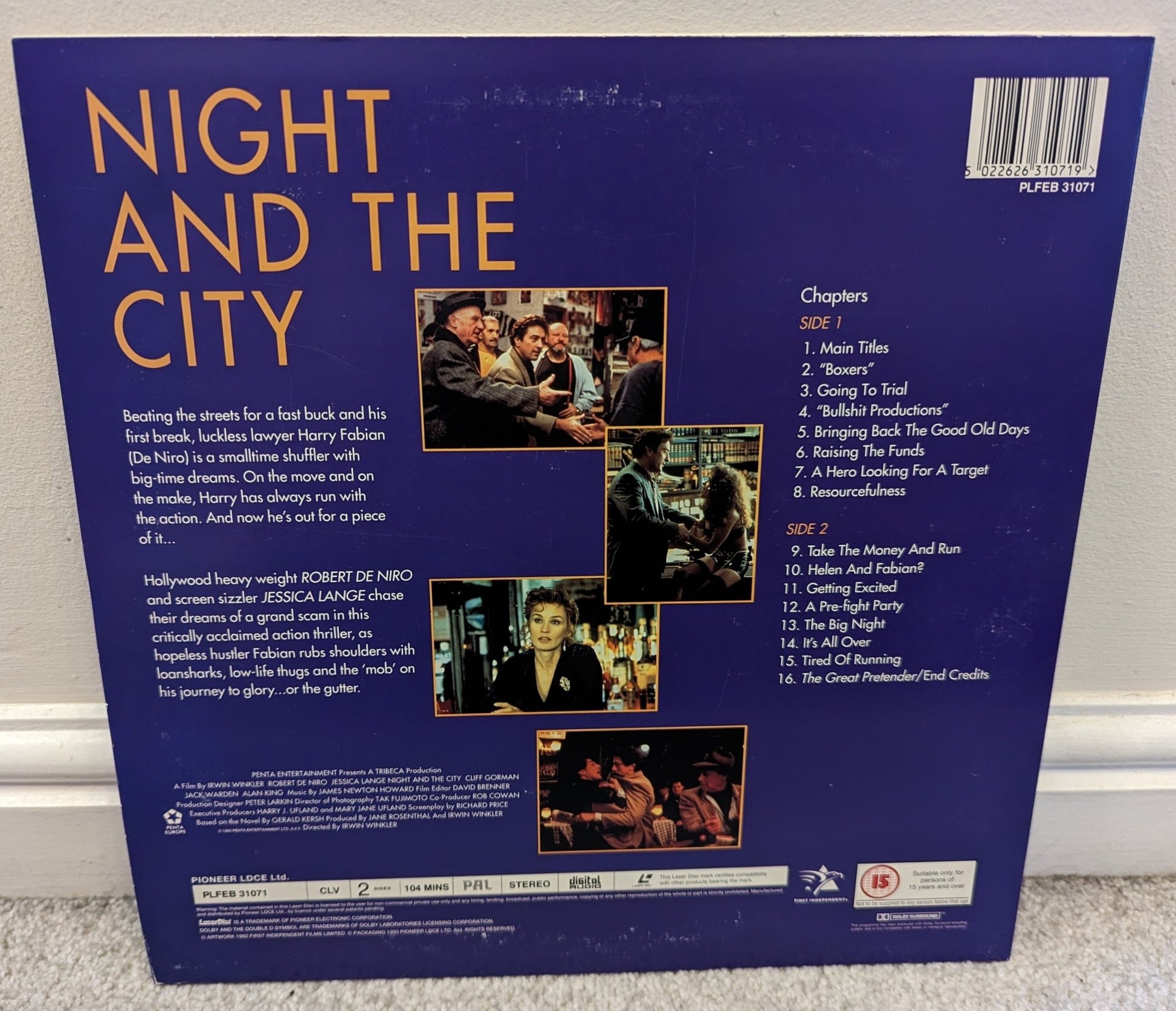 Night And The City (1992) Laserdisc PAL - Flippin Retro Video Shop