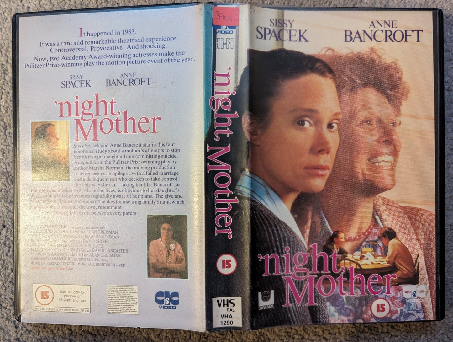 Night Mother (1986) VHS Video Ex Rental - Flippin Retro Video Shop