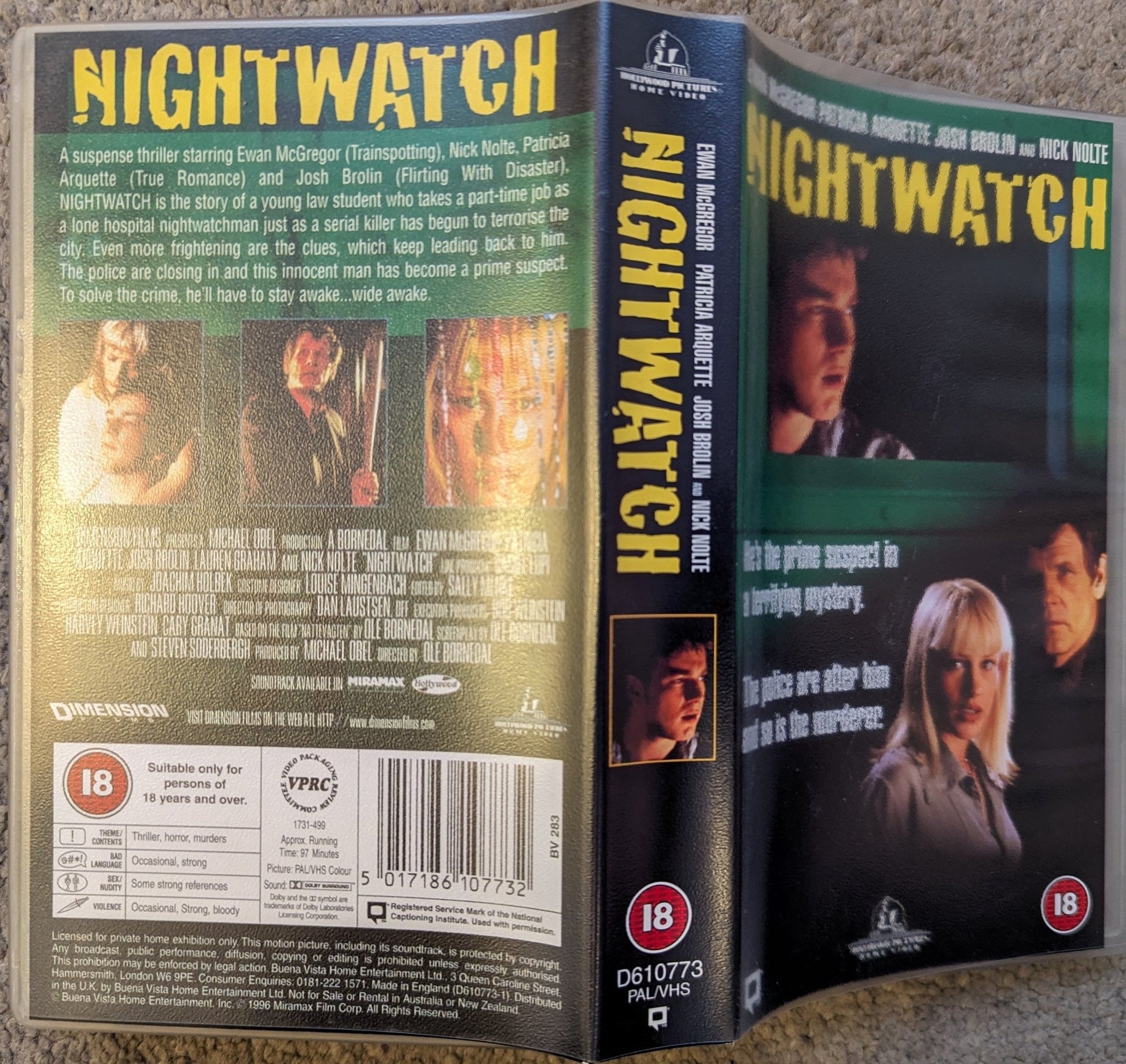 Nightwatch (1997) VHS Video - Flippin Retro Video Shop