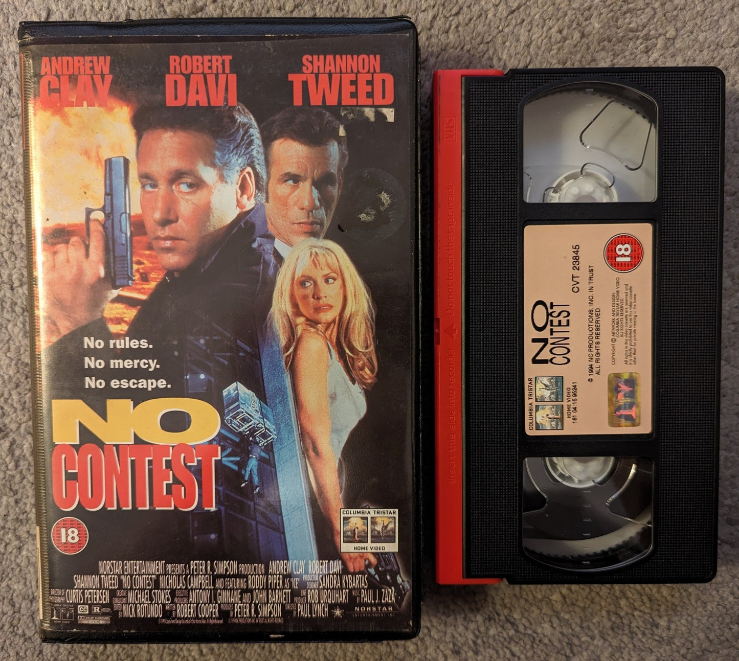 No Contest (1995) VHS Video Ex Rental - Flippin Retro Video Shop