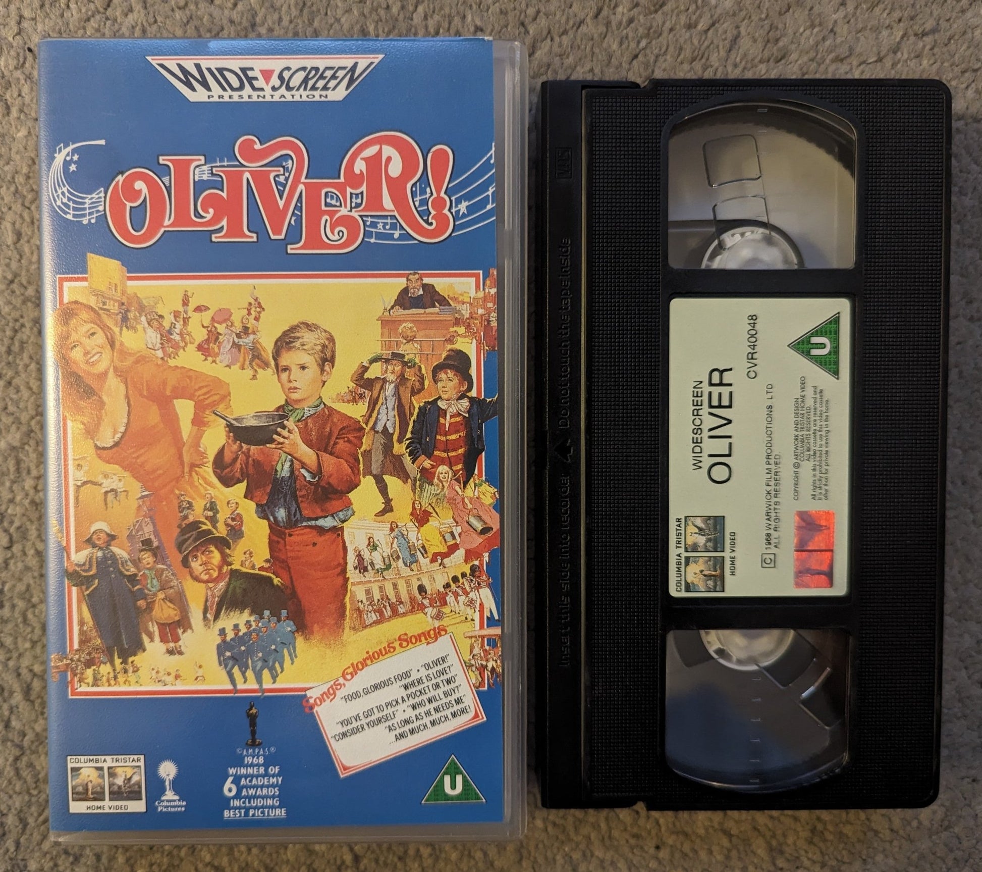 Oliver (1968) VHS Video Wide - screen - Flippin Retro Video Shop