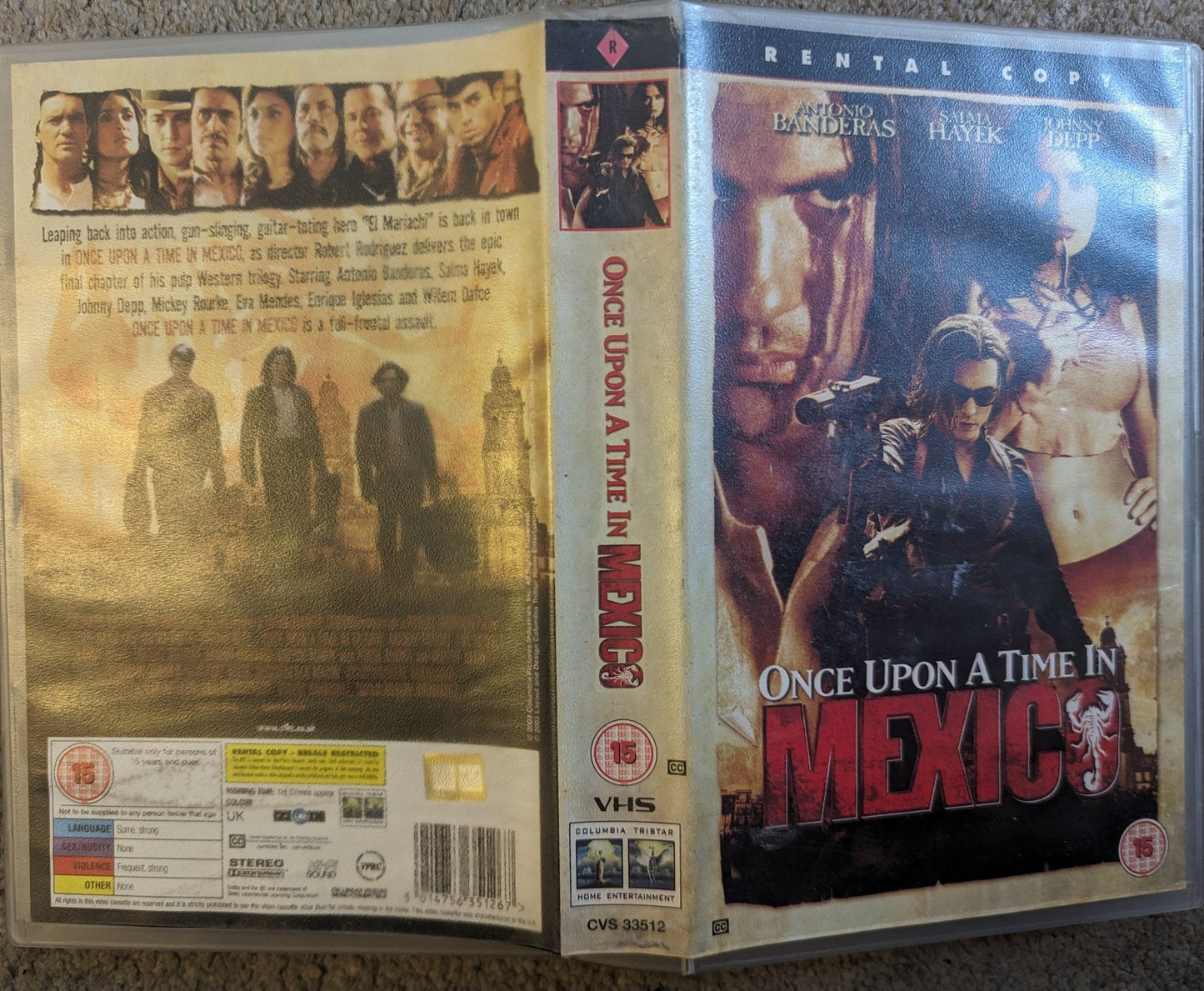 Once Upon A Time In Mexico (2001) VHS Video Ex Rental - Flippin Retro Video Shop