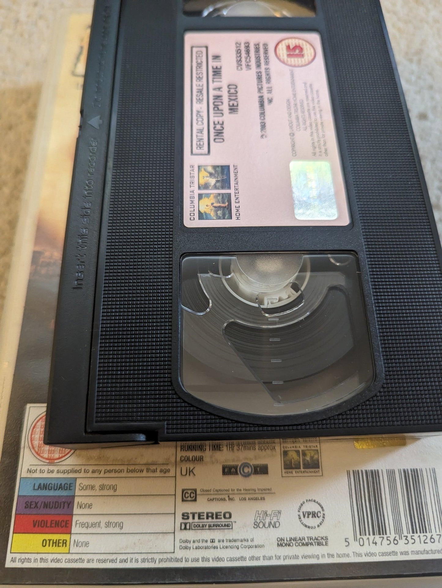 Once Upon A Time In Mexico (2001) VHS Video Ex Rental - Flippin Retro Video Shop