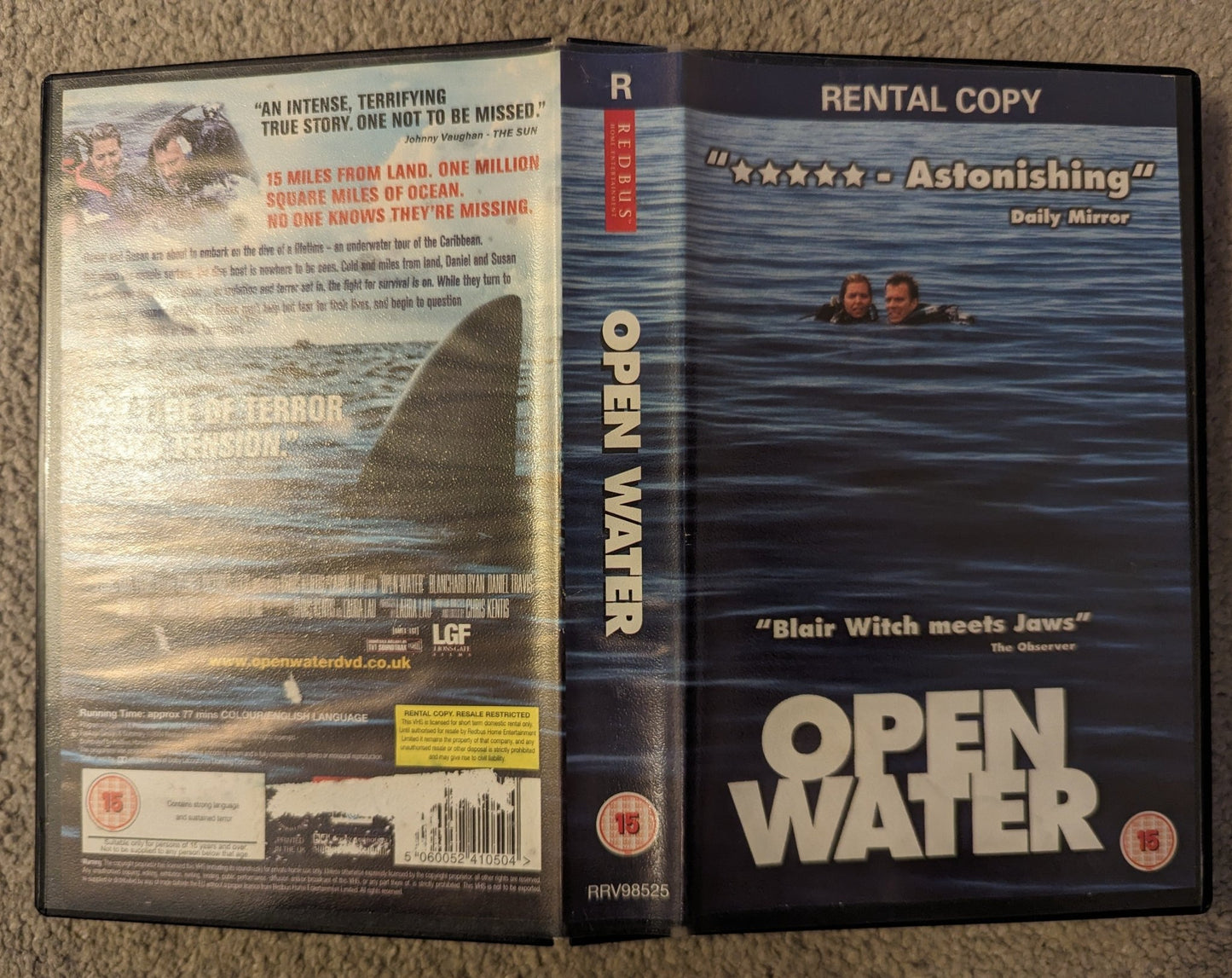 Open Water (2004) VHS Video Ex Rental - Flippin Retro Video Shop