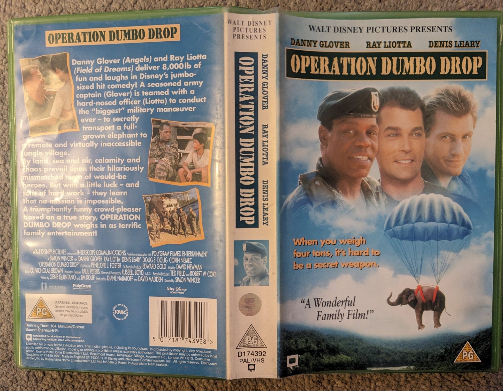 Operation Dumbo Drop (1995) VHS Video Ex Rental - Flippin Retro Video Shop