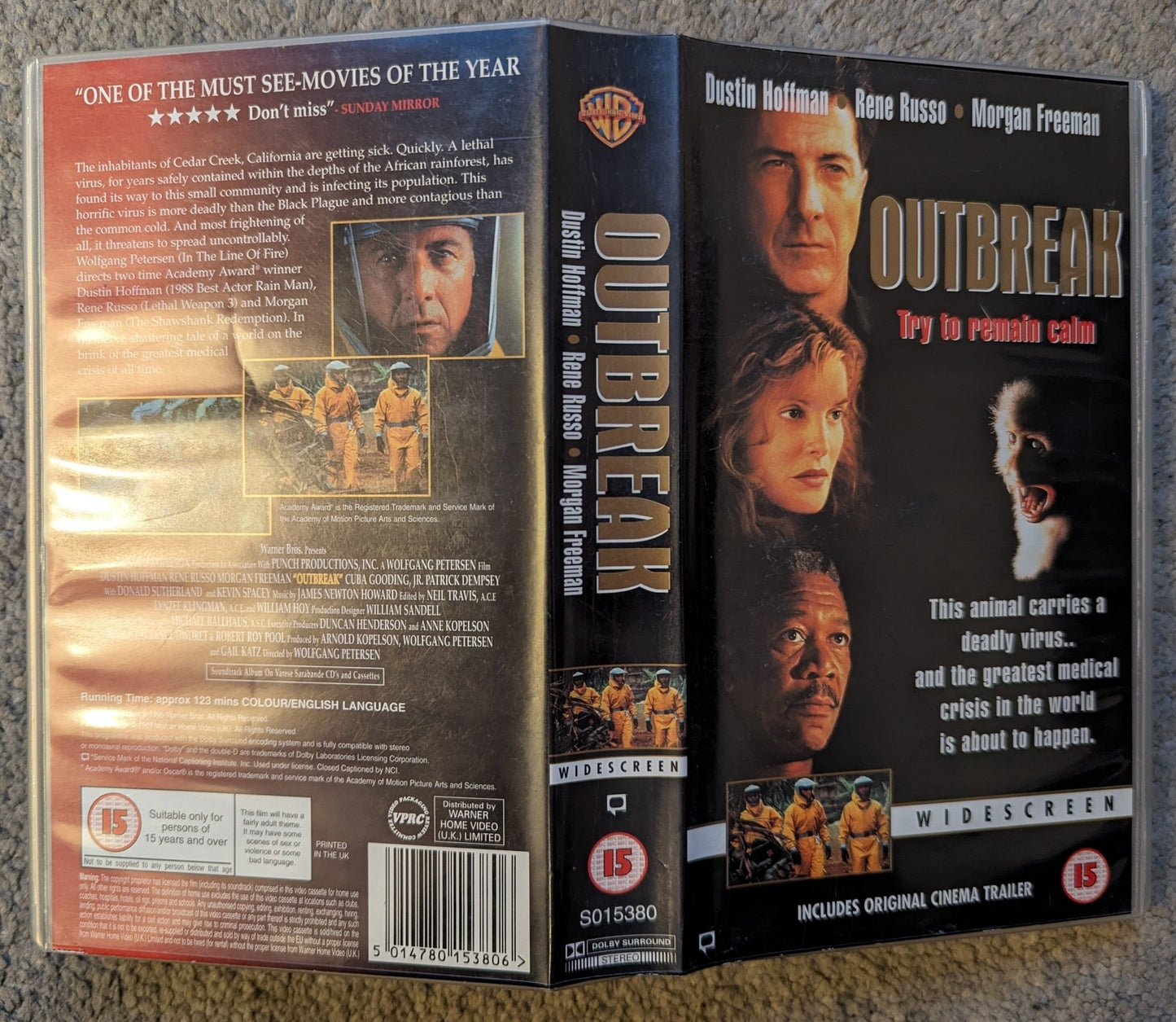 Outbreak (1995) VHS Video wide - screen - Flippin Retro Video Shop