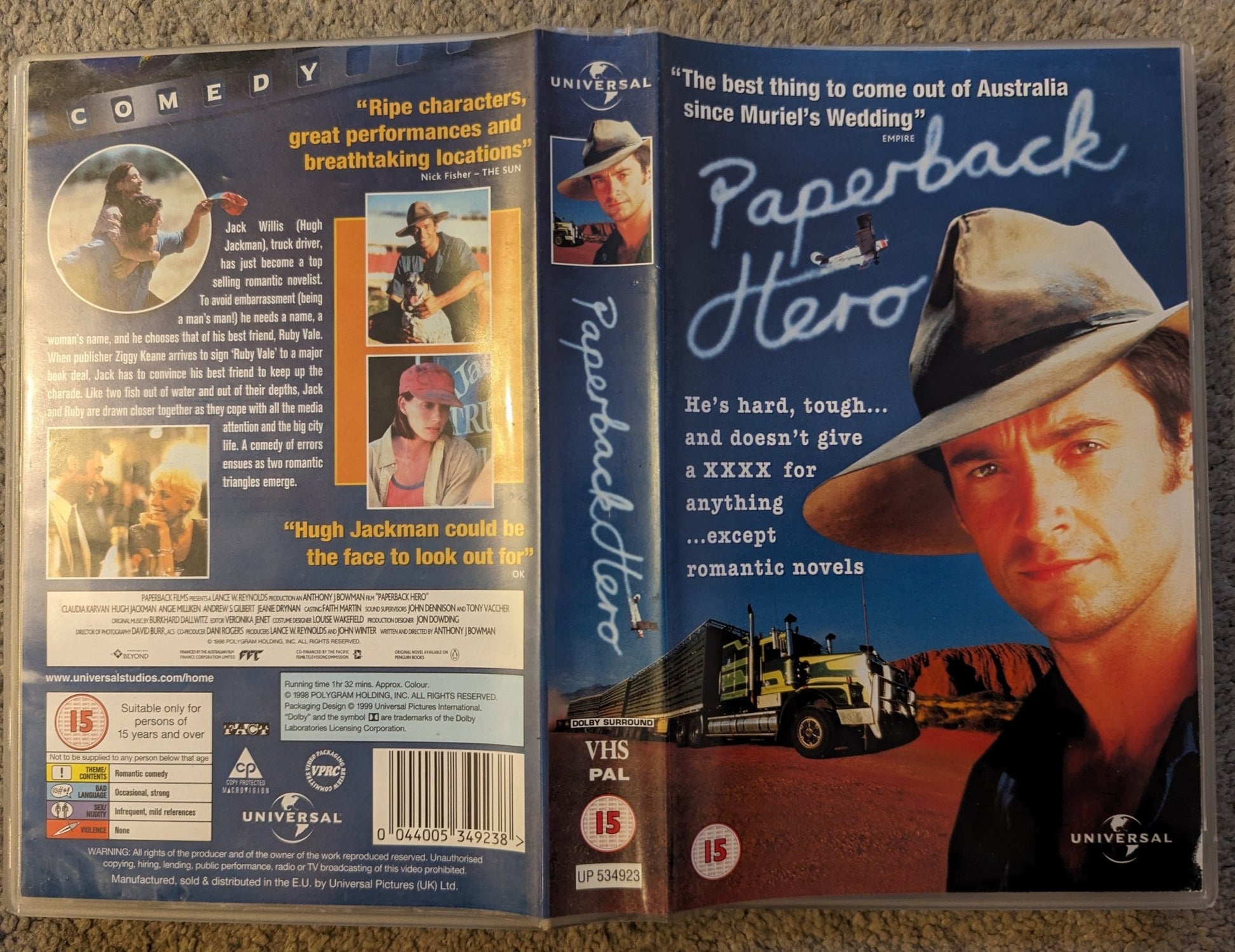 Paperback Hero (1999) VHS Video Ex Rental - Flippin Retro Video Shop