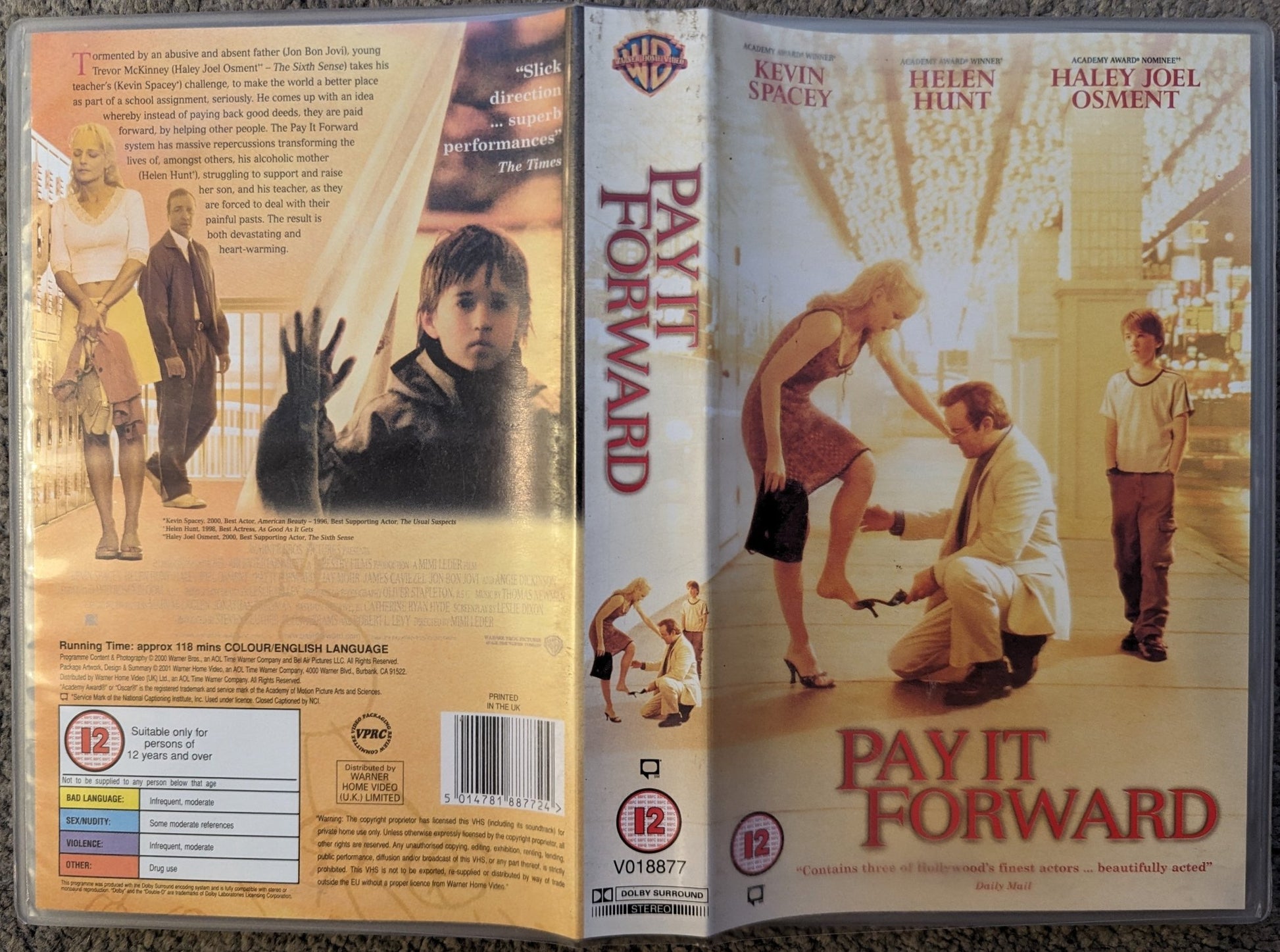 Pay It Forward (2000) VHS Video Ex Rental - Flippin Retro Video Shop