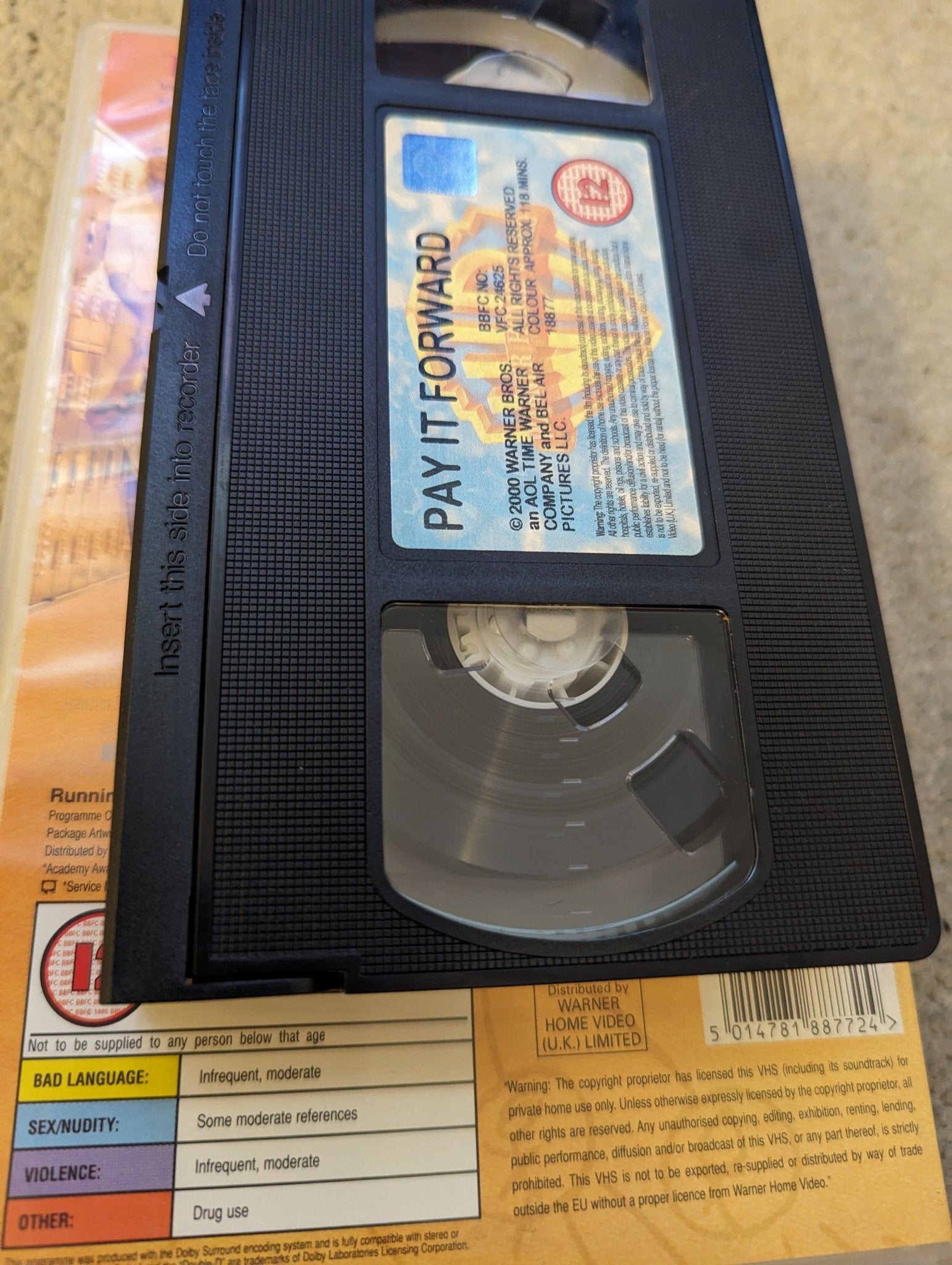 Pay It Forward (2000) VHS Video Ex Rental - Flippin Retro Video Shop