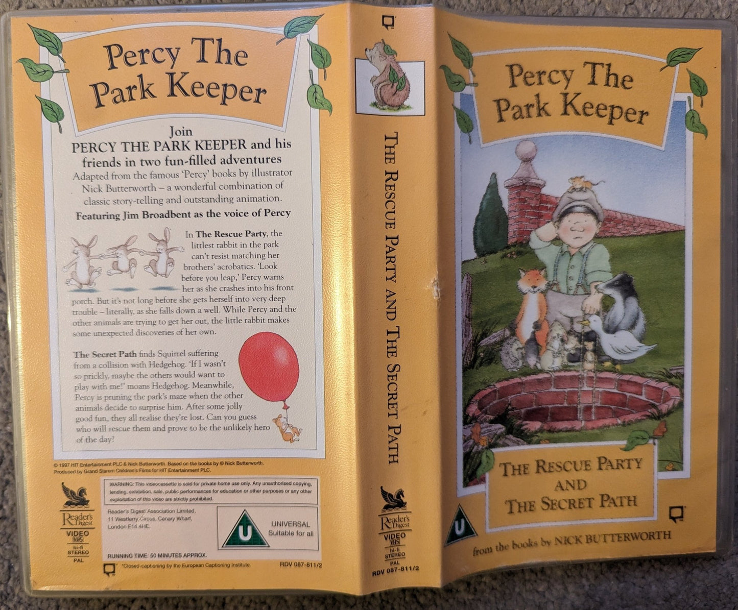 Percy The Park Keeper The Rescue Party & The Secret Path VHS Video - Flippin Retro Video Shop