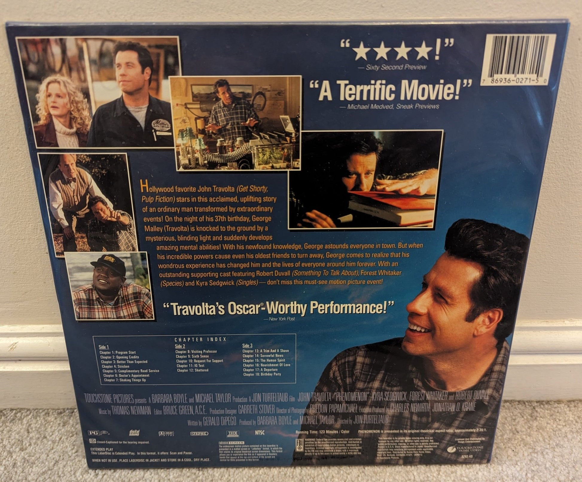 Phenomenon (1996) Laserdisc NTSC - Flippin Retro Video Shop