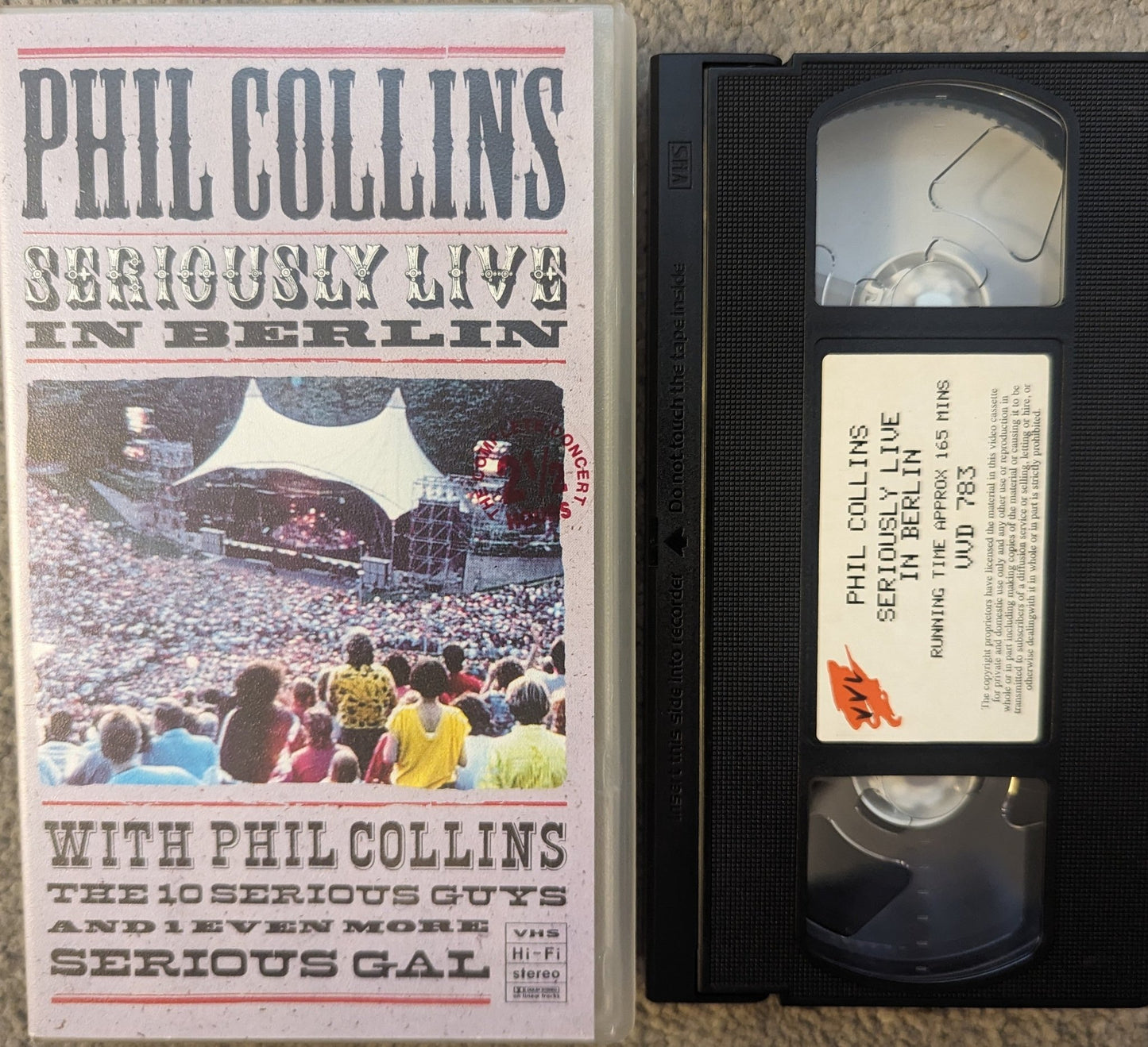 Phil Collins Seriously Live In Berlin VHS Video - Flippin Retro Video Shop