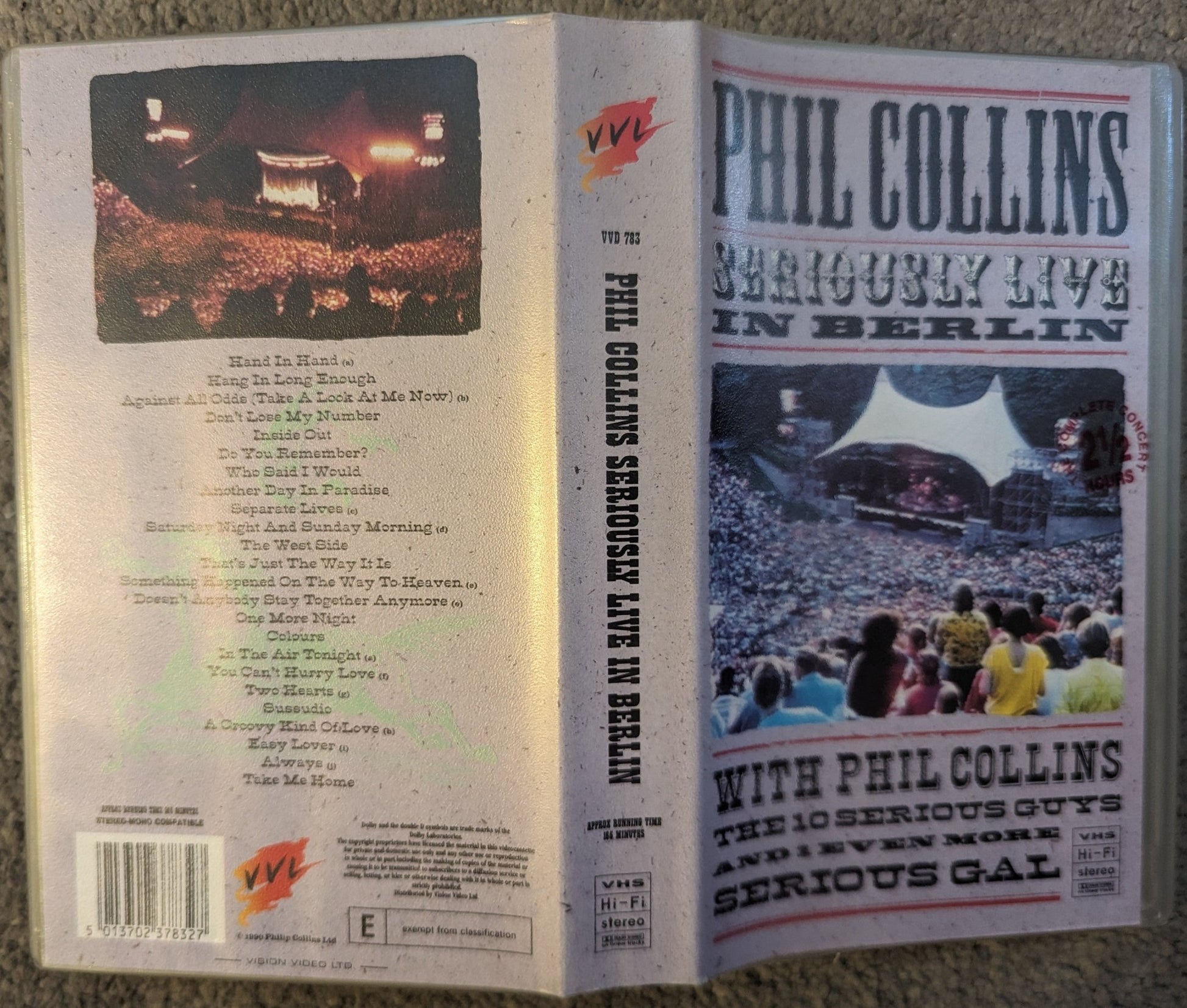 Phil Collins Seriously Live In Berlin VHS Video - Flippin Retro Video Shop