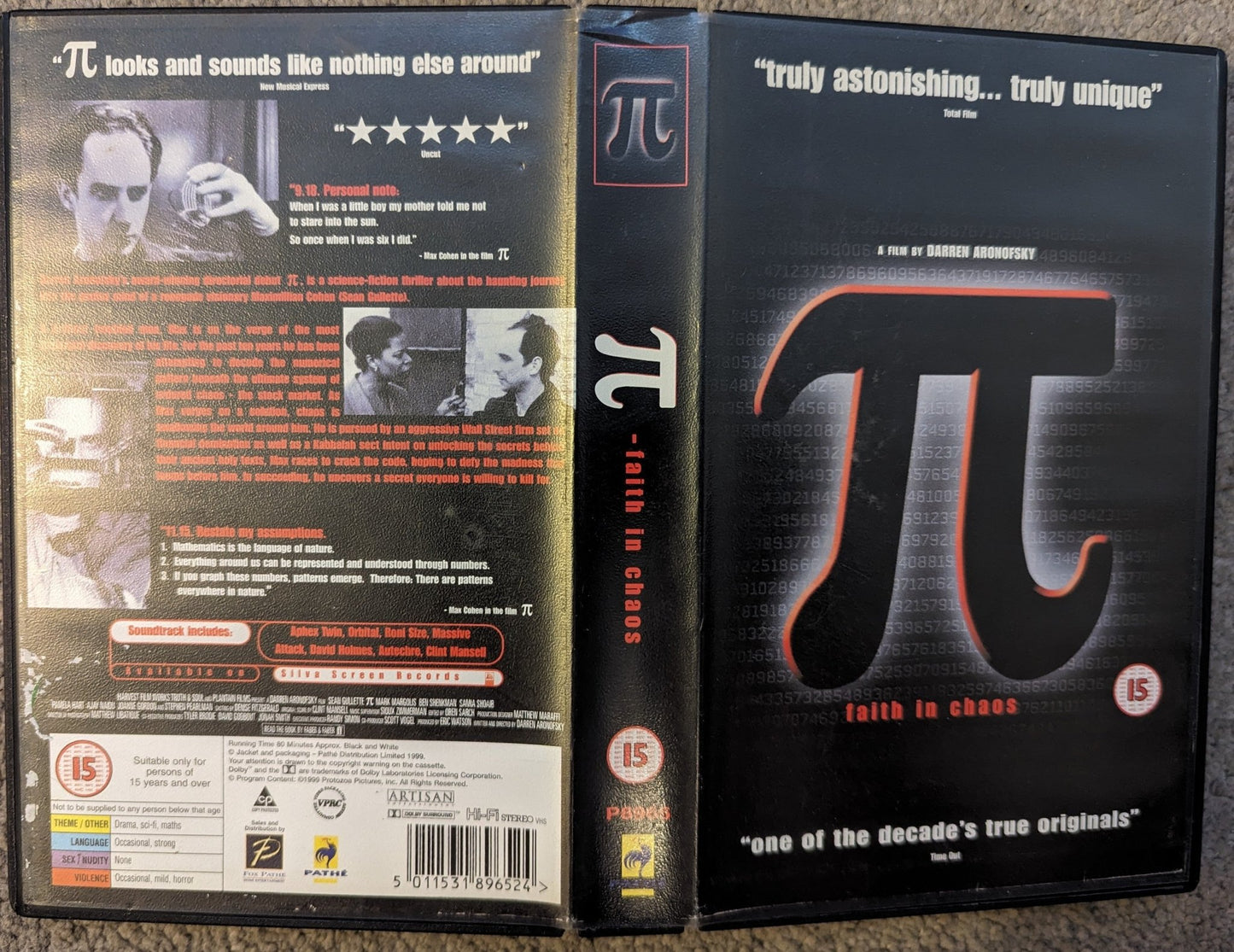 Pi (1998) VHS Video Ex Rental - Flippin Retro Video Shop