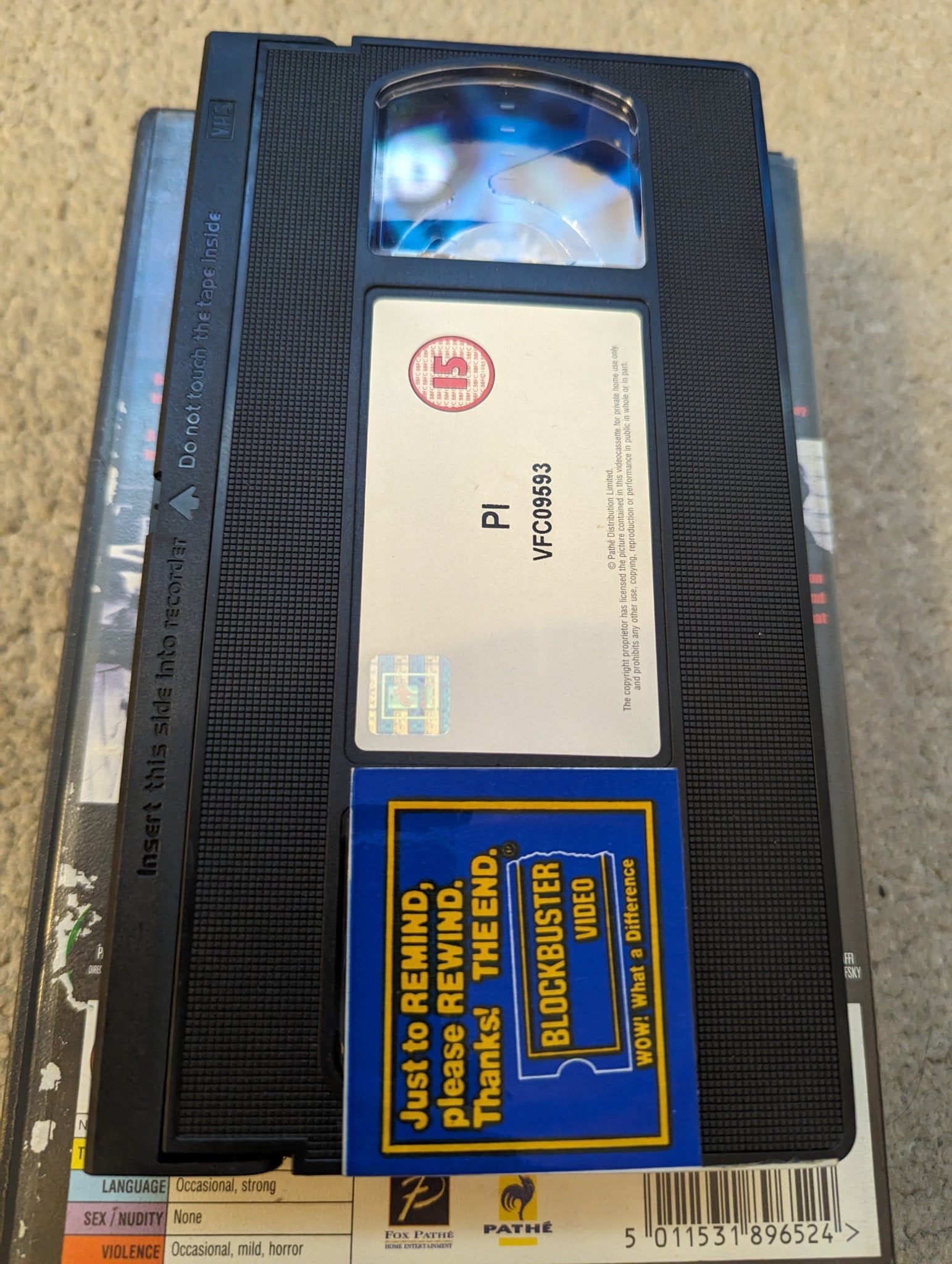 Pi (1998) VHS Video Ex Rental - Flippin Retro Video Shop