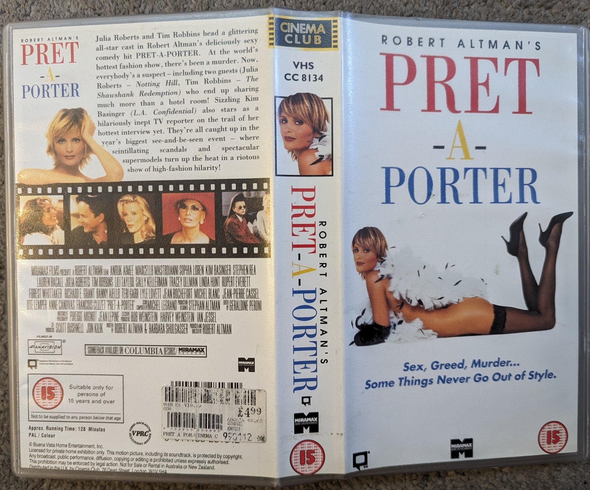 Pret - A - Porter (1994) VHS Video - Flippin Retro Video Shop