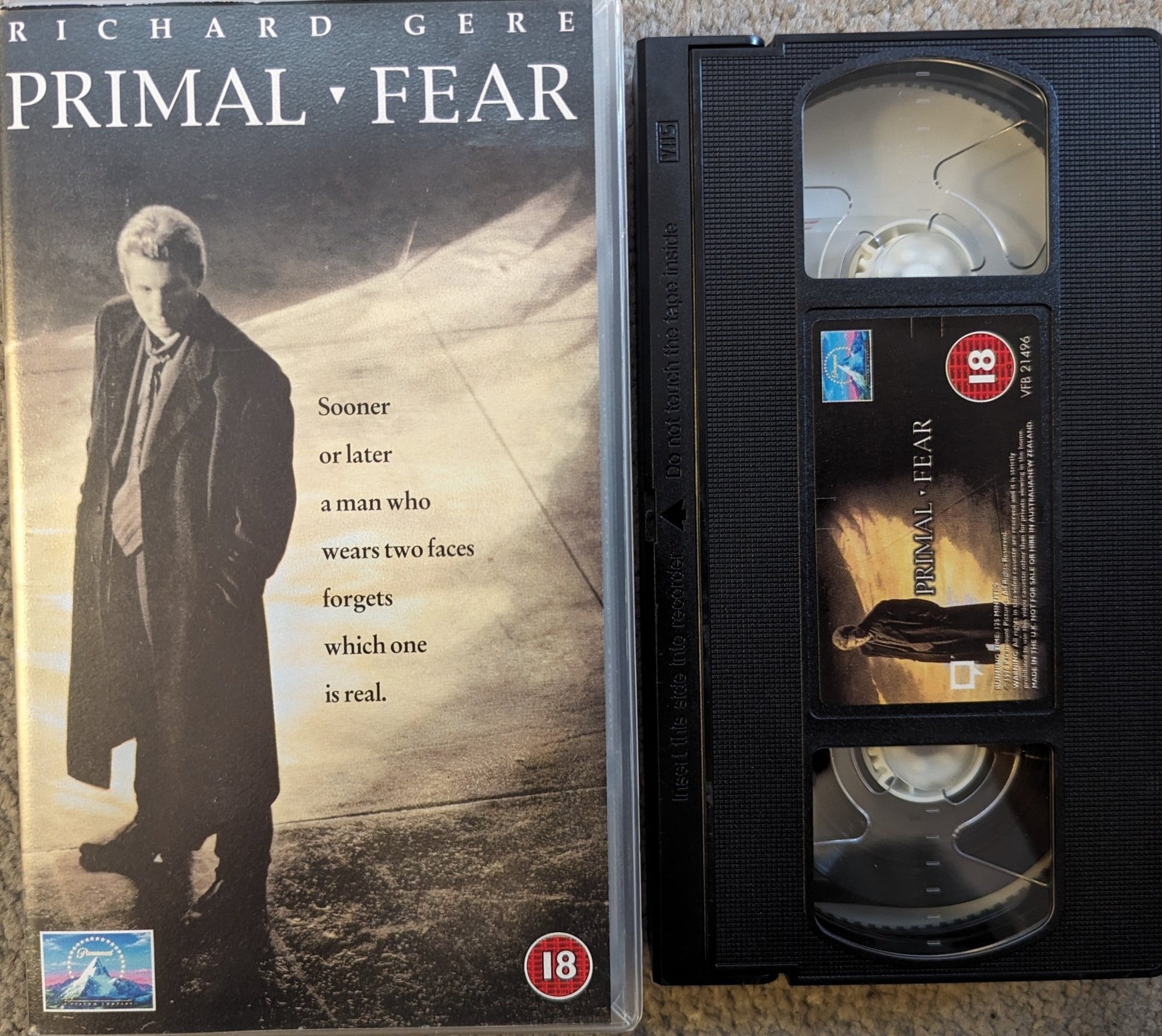 Primal Fear (1996) VHS Video - Flippin Retro Video Shop