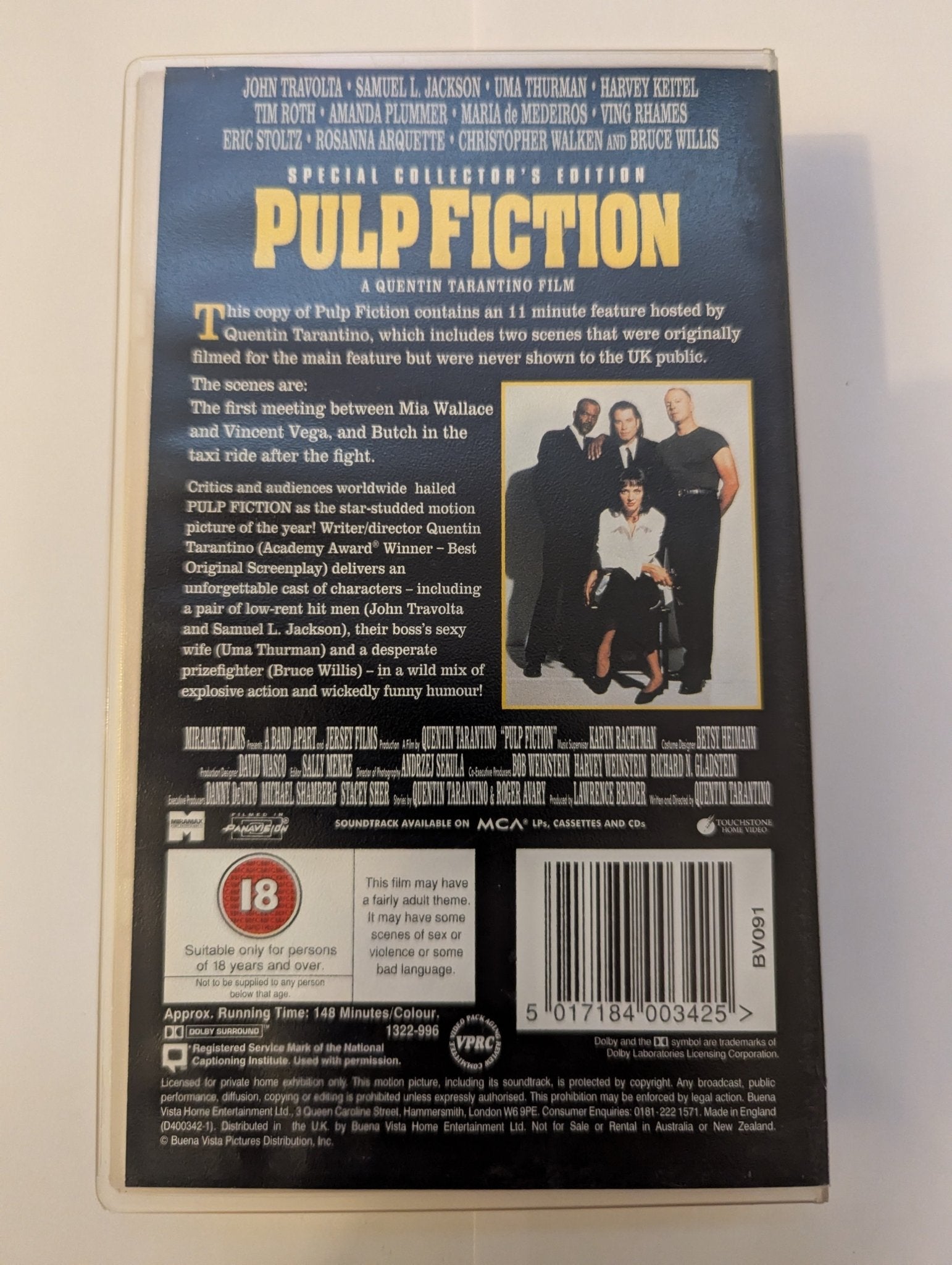 Pulp Fiction Collectors Edition (1994) VHS Video - Flippin Retro Video Shop