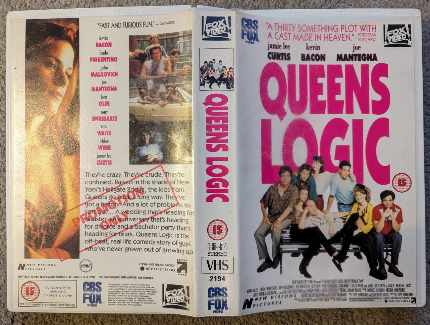 Queens Logic VHS Ex Rental SAMPLE (1991) - Flippin Retro Video Shop