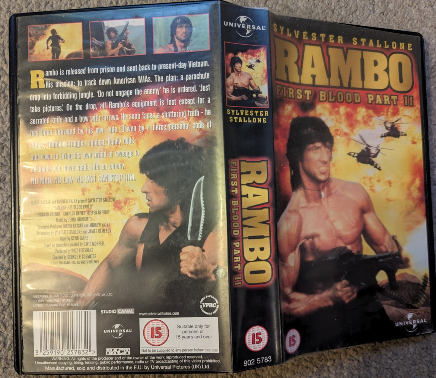 Rambo First Blood Part 2 (1985) VHS Video - Flippin Retro Video Shop